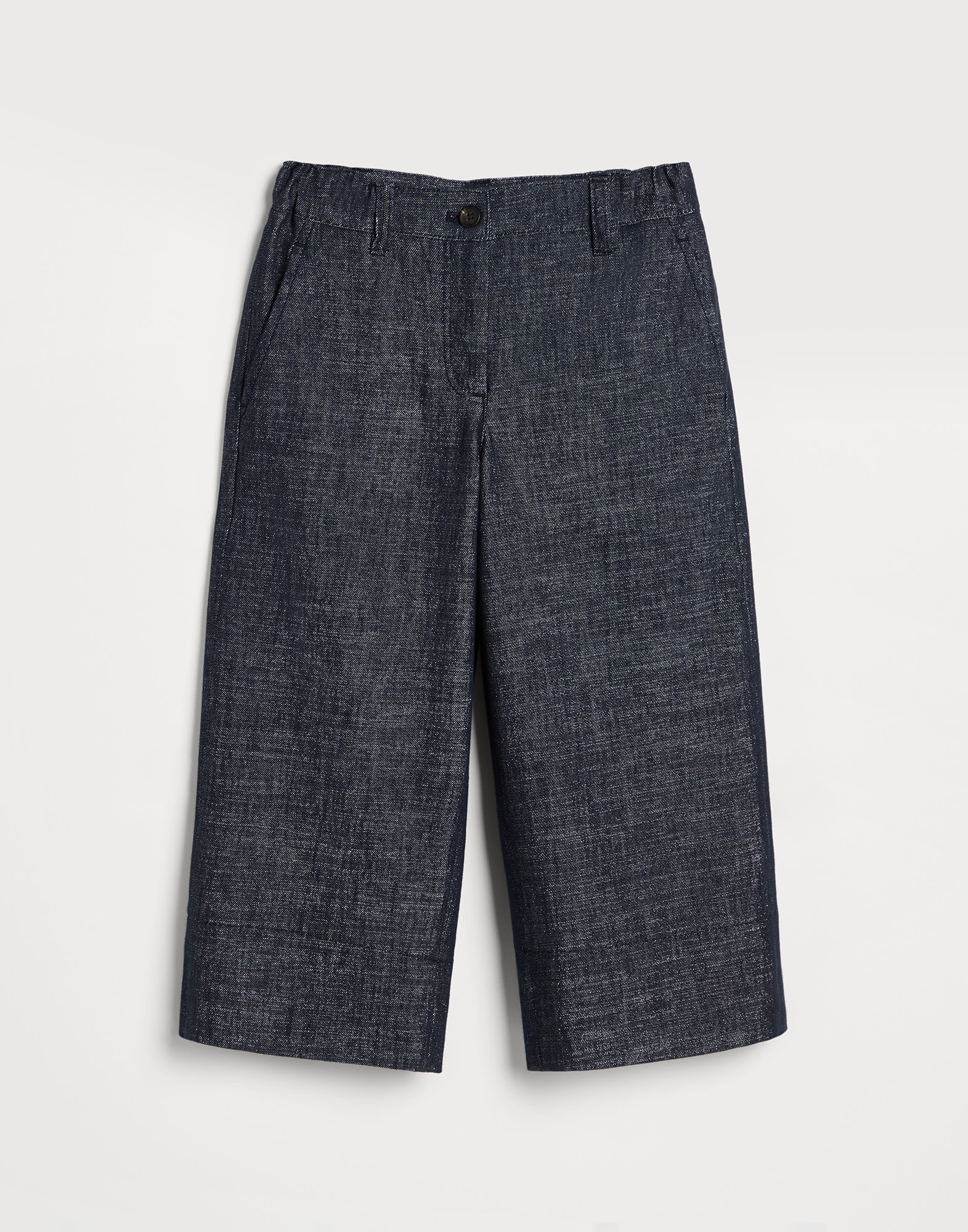 Cropped square trousers Dark Denim Girls - Brunello Cucinelli