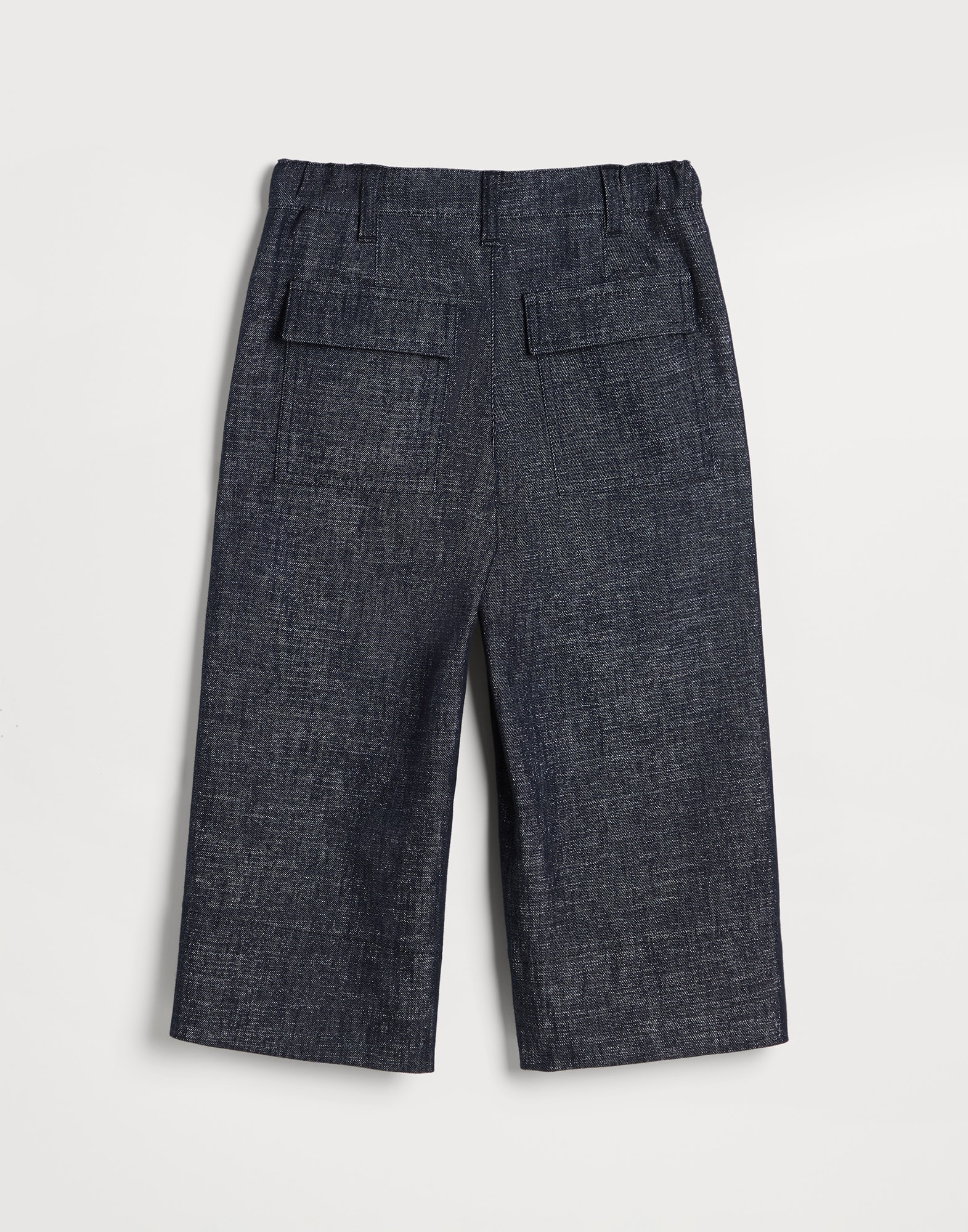 Cropped square trousers Dark Denim Girls - Brunello Cucinelli