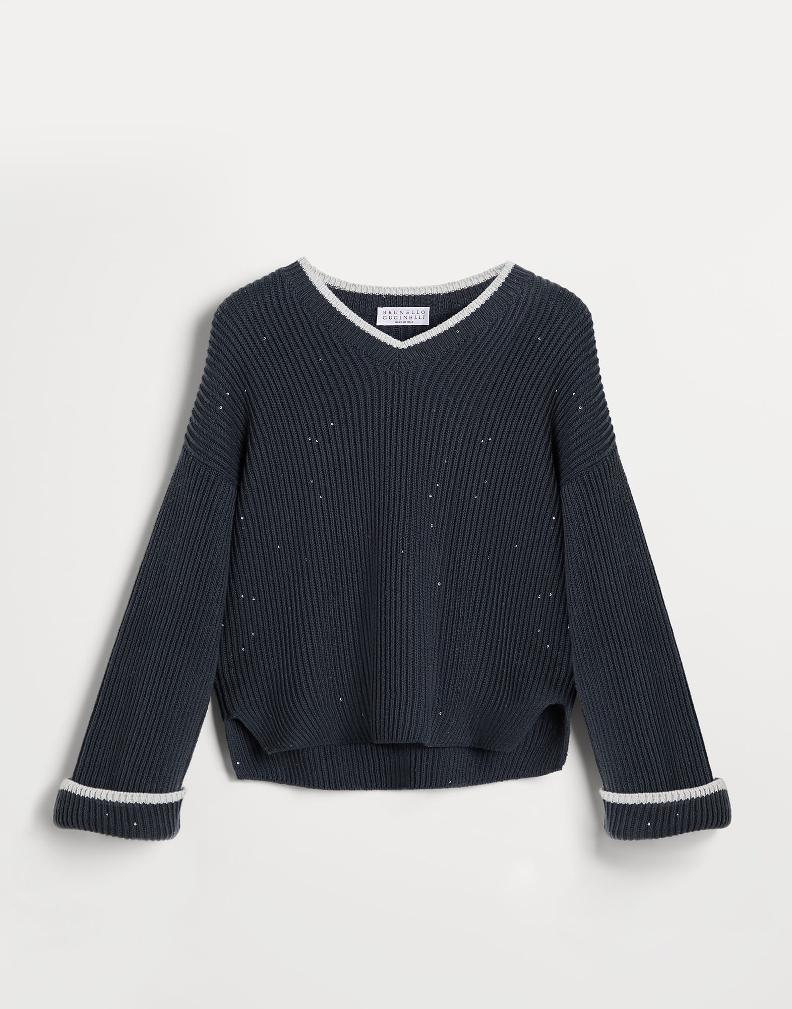 Cotton sweater Blue Girls - Brunello Cucinelli