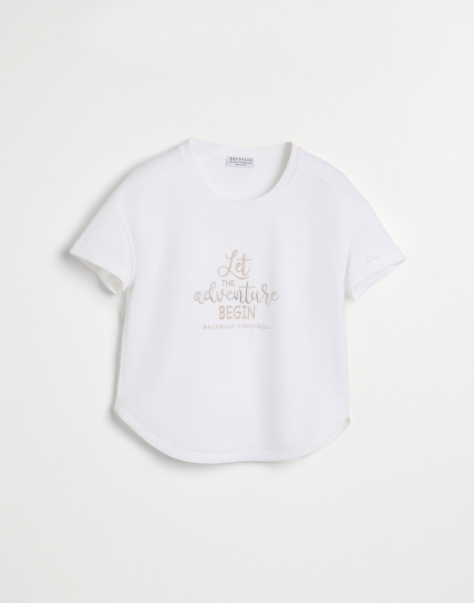 Jersey T-shirt White Girls - Brunello Cucinelli