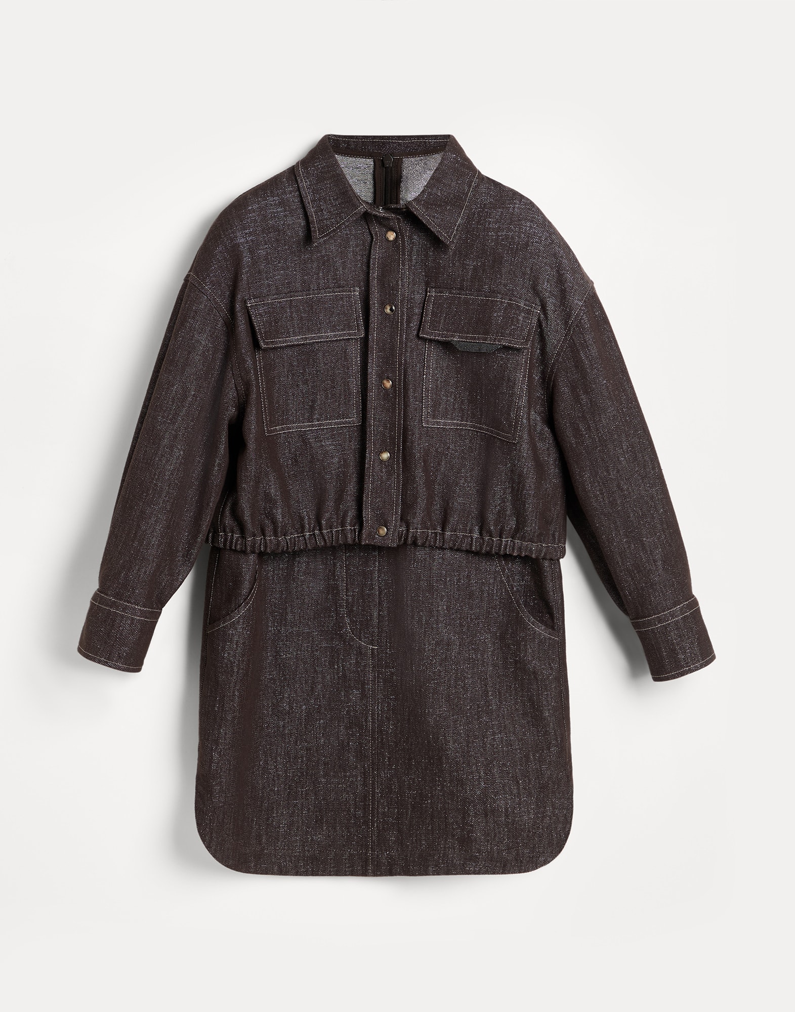 Vestido de denim Brown Niña - Brunello Cucinelli