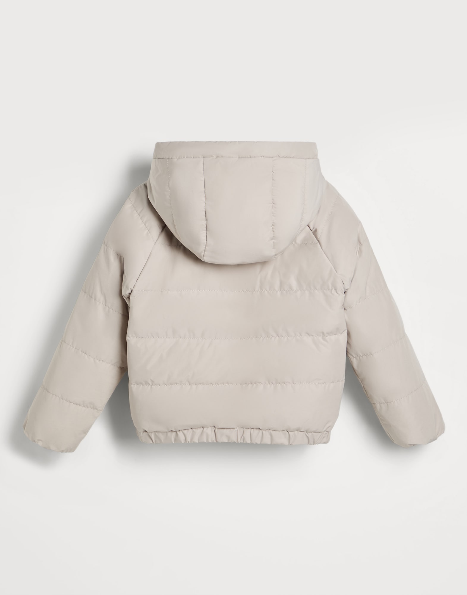 Water-resistant taffeta down jacket Beige Silk Girls - Brunello Cucinelli