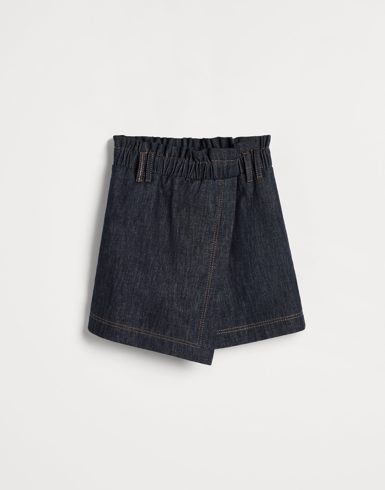 Mini jupe-culotte Denim Foncé Fille - Brunello Cucinelli