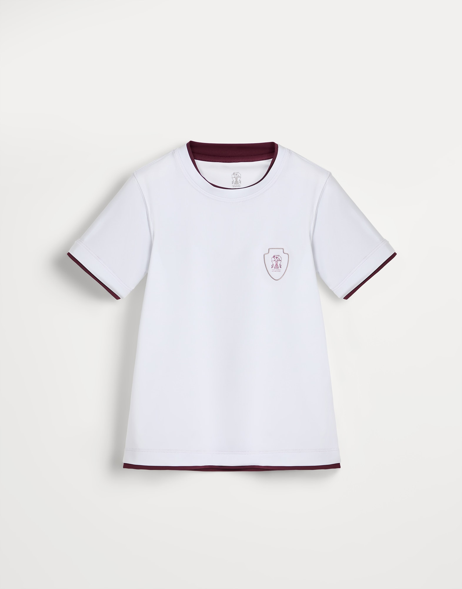 T-shirt with faux-layering White Boys - Brunello Cucinelli