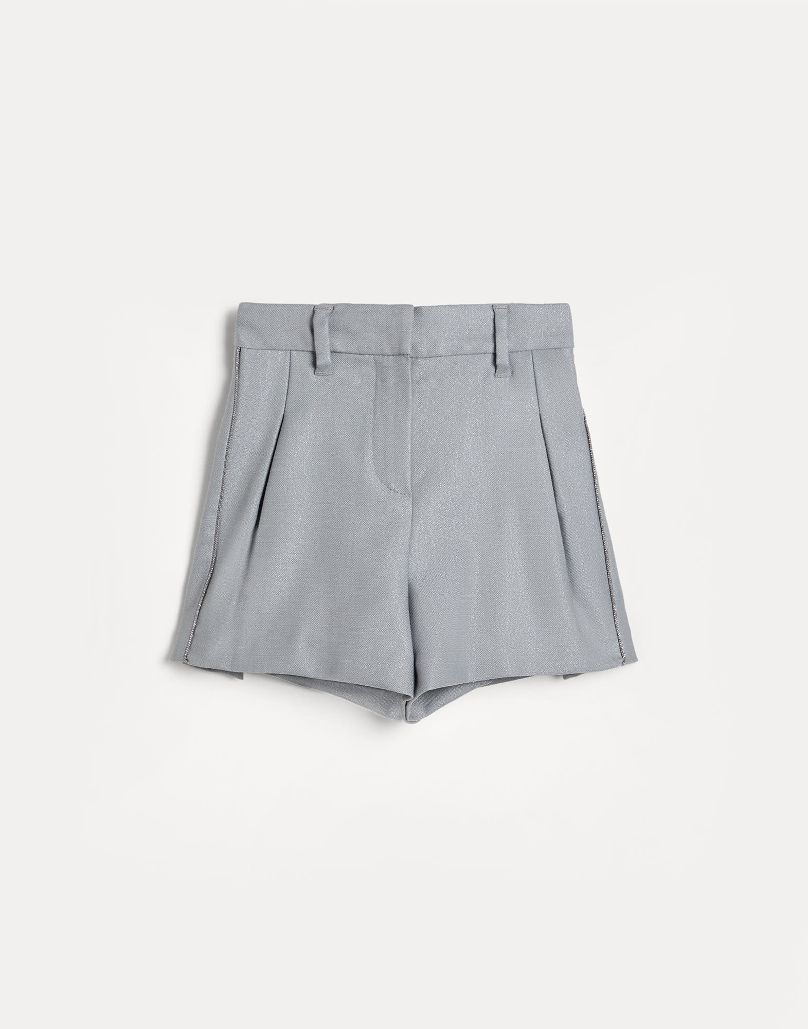 Shorts with monili Pearl Grey Girls - Brunello Cucinelli