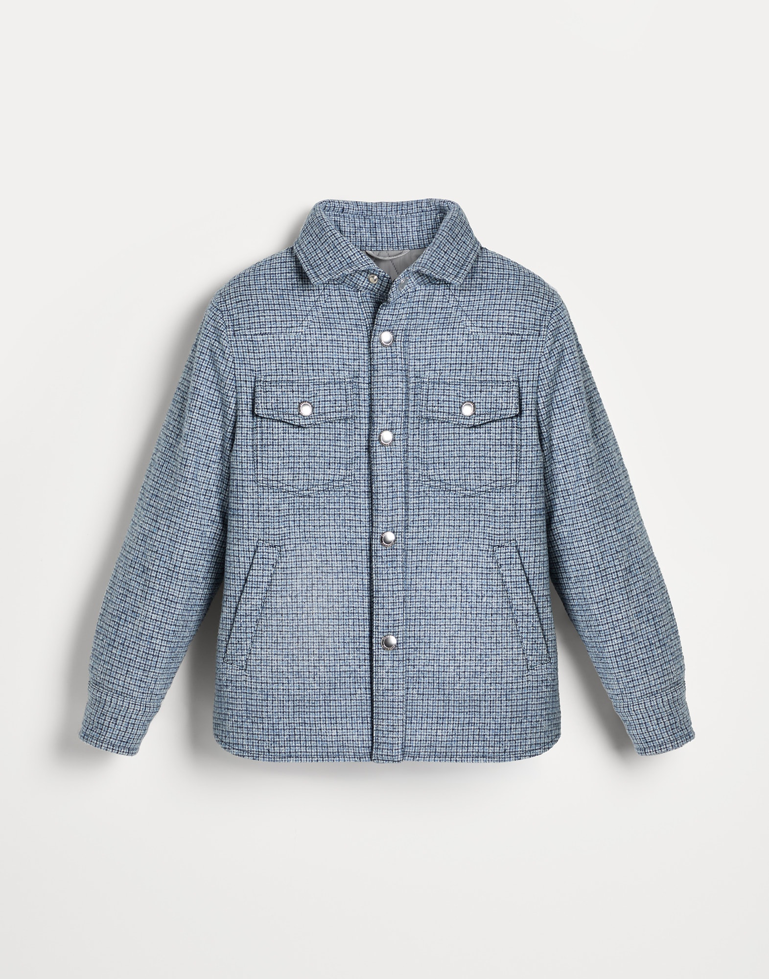 Overshirt with padding Sky Blue Boys - Brunello Cucinelli