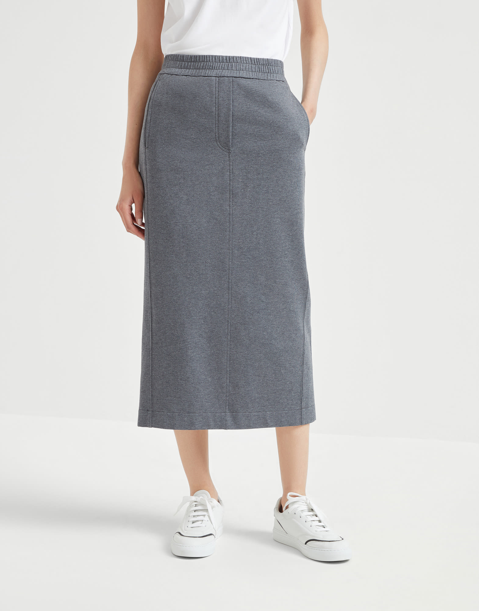Track Midi skirt Lead Woman - Brunello Cucinelli