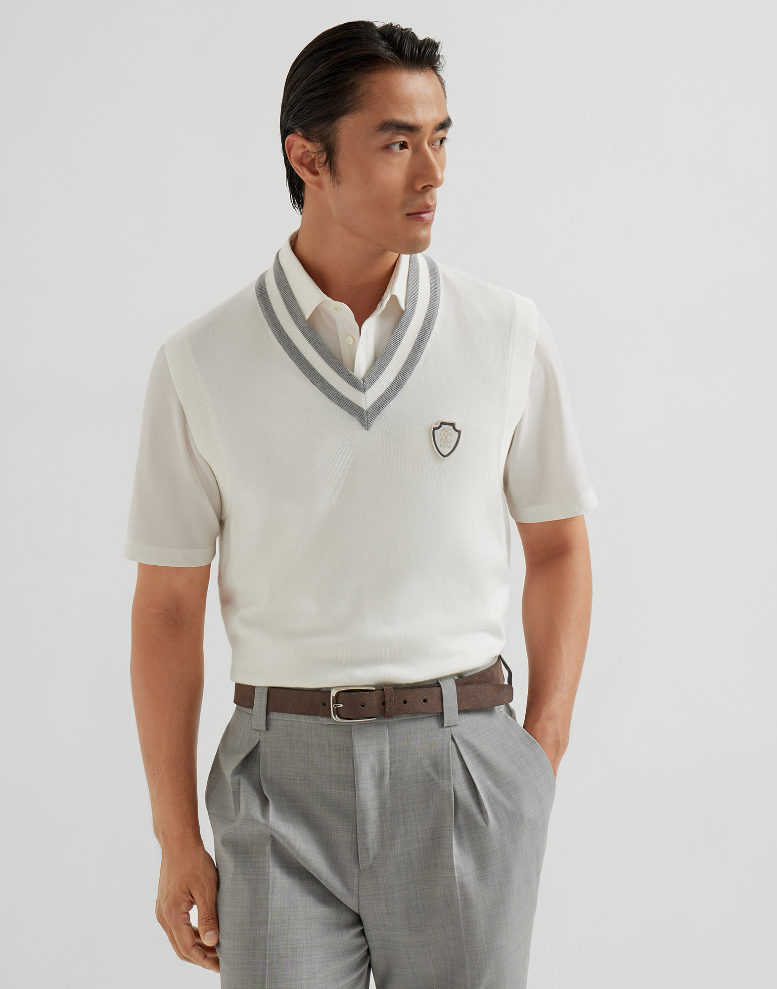 Cotton vest Panama Man - Brunello Cucinelli