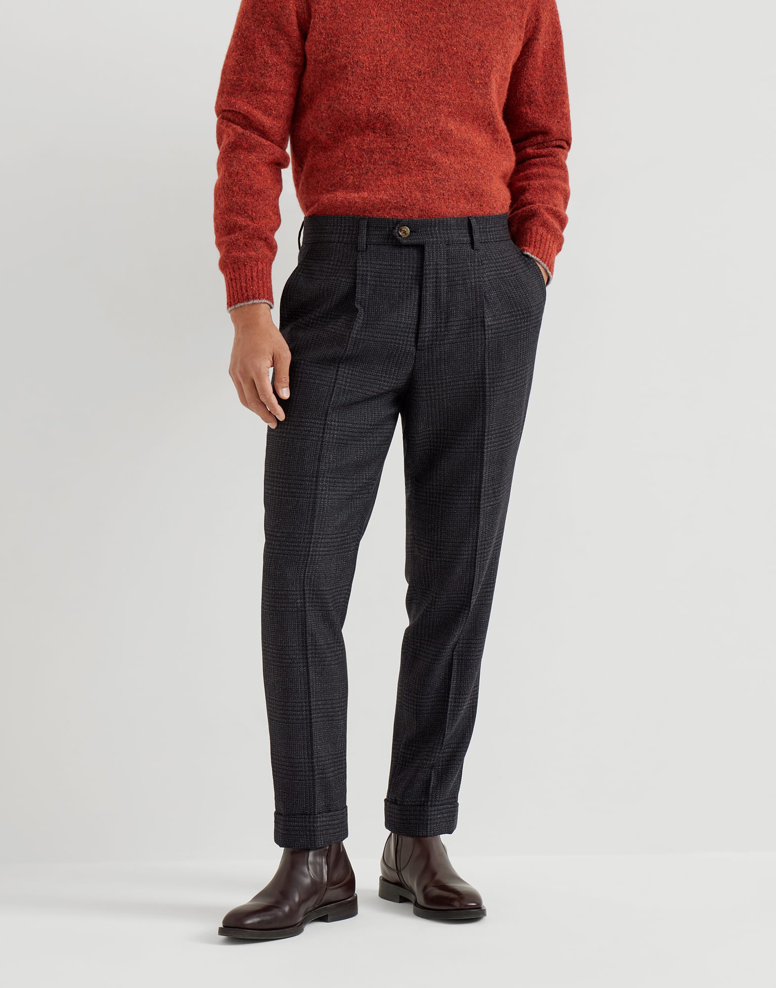 Pantalone leisure fit Antracite Uomo - Brunello Cucinelli