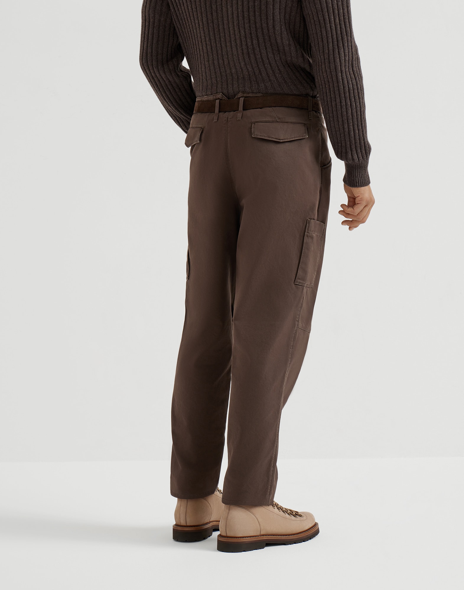 Ergonomic trousers for Man in Brown | Brunello Cucinelli Ergonomic trousers for Man in Brown | Brunello Cucinelli