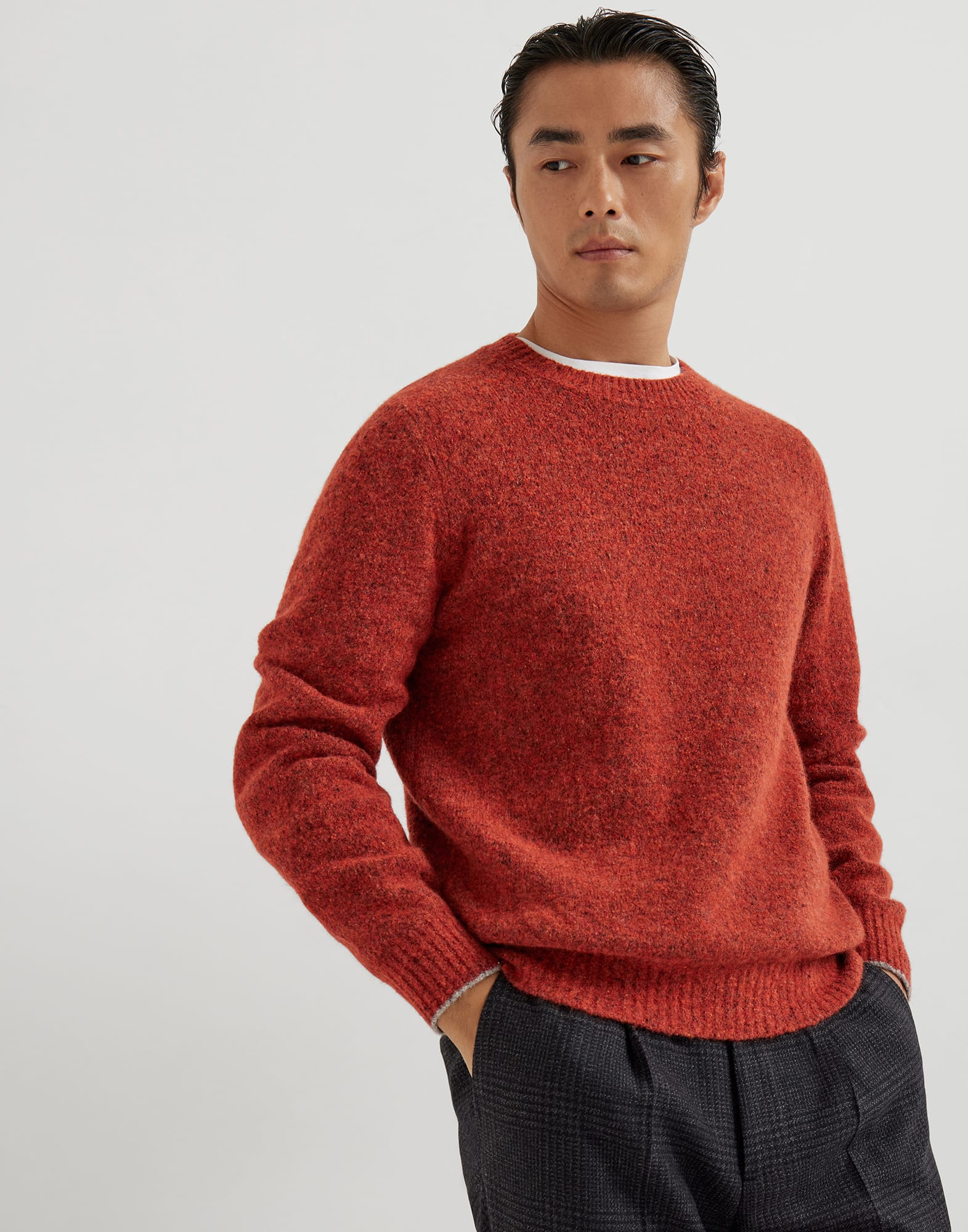 Maglia bottonata Arancio Uomo - Brunello Cucinelli