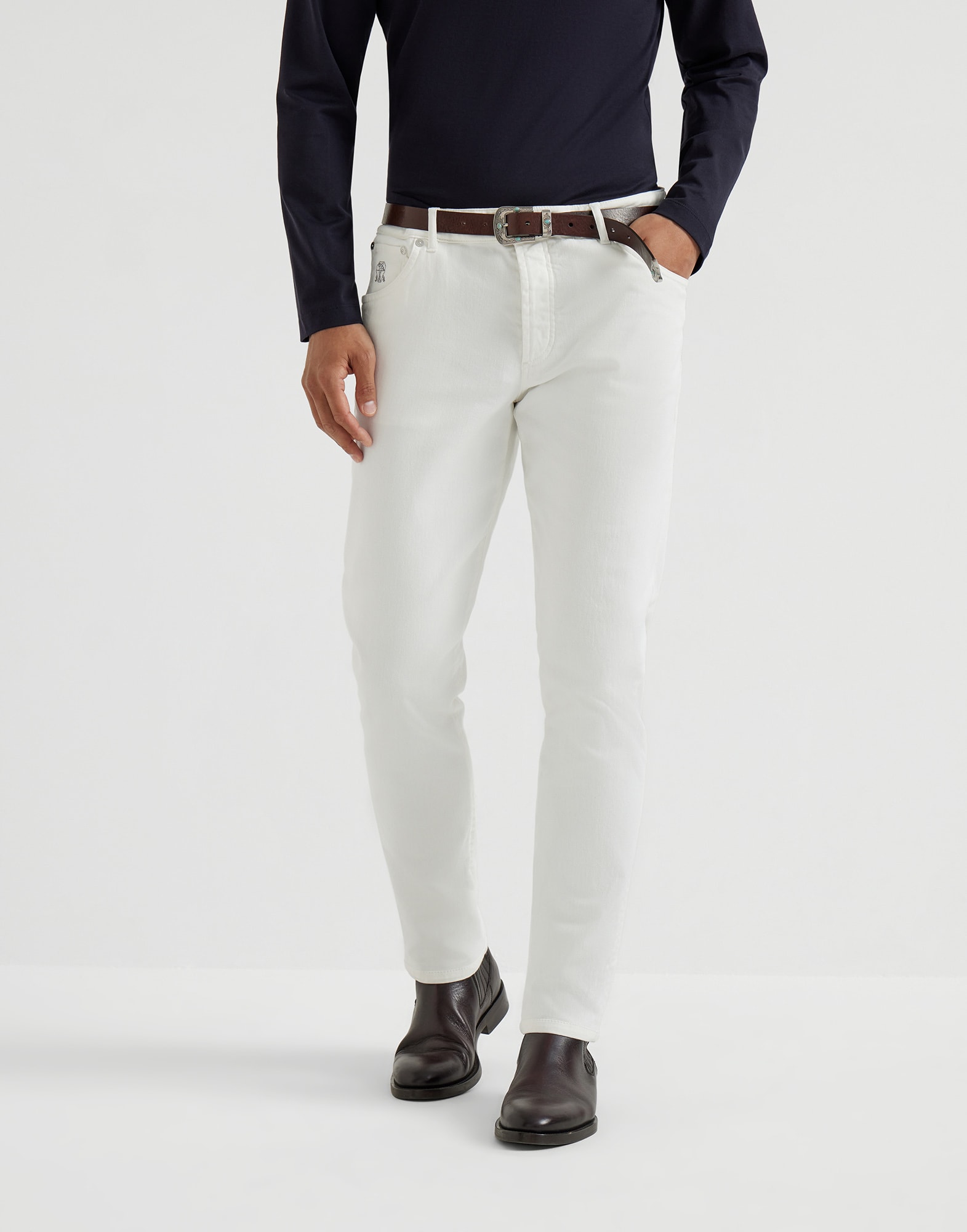 Garment-dyed trousers White Man - Brunello Cucinelli