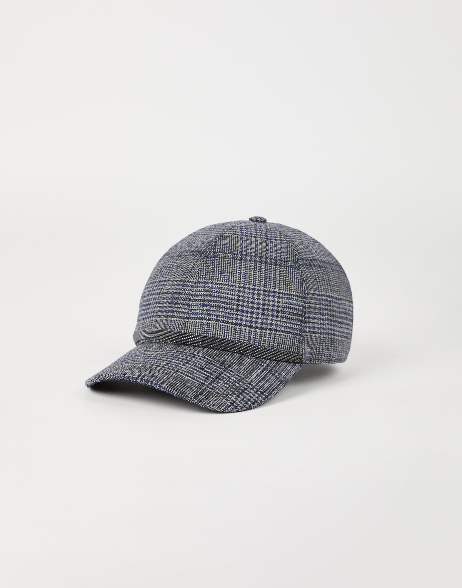 Prince of Wales baseball cap Grey Woman - Brunello Cucinelli