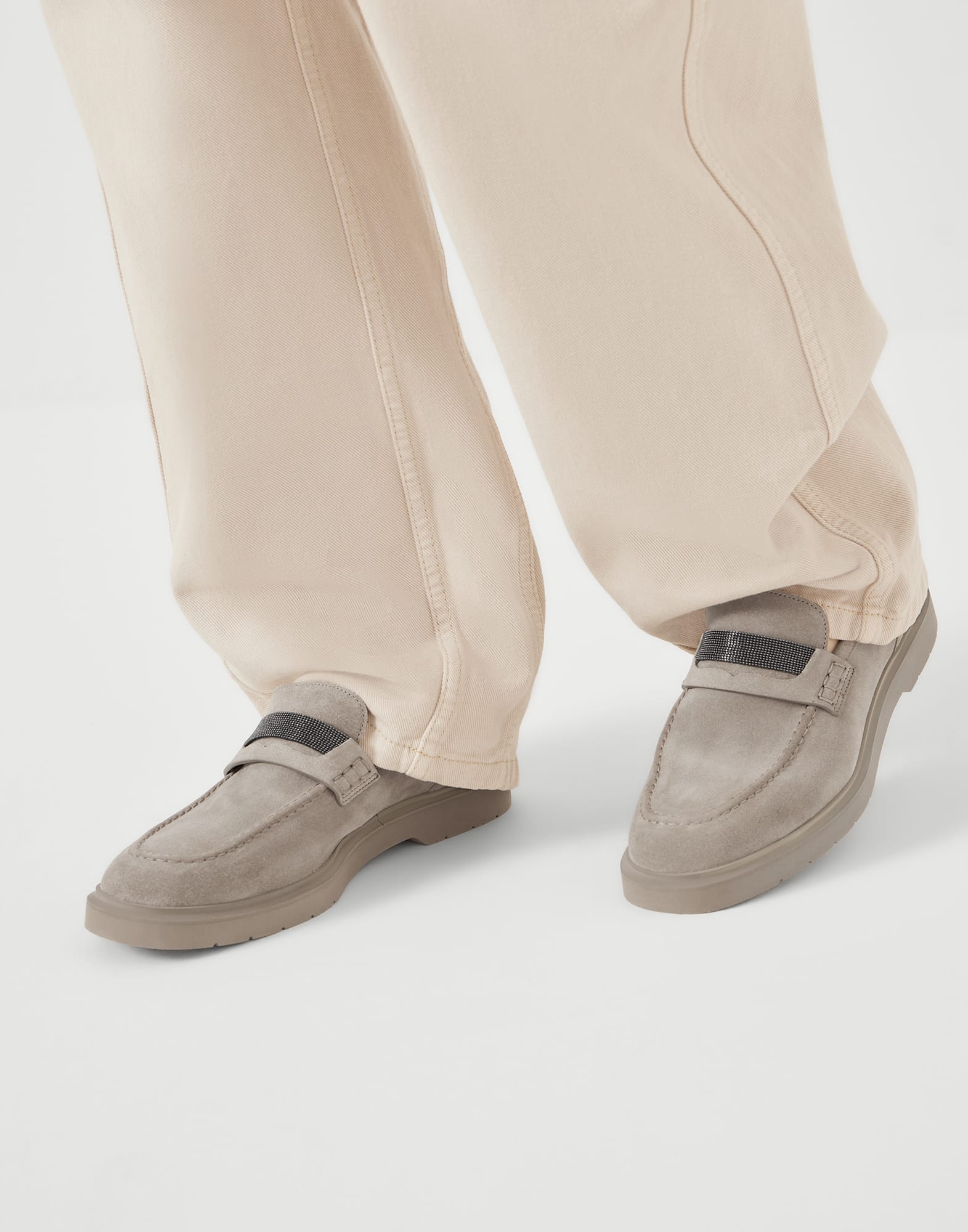 Penny loafers Light Grey Woman - Brunello Cucinelli