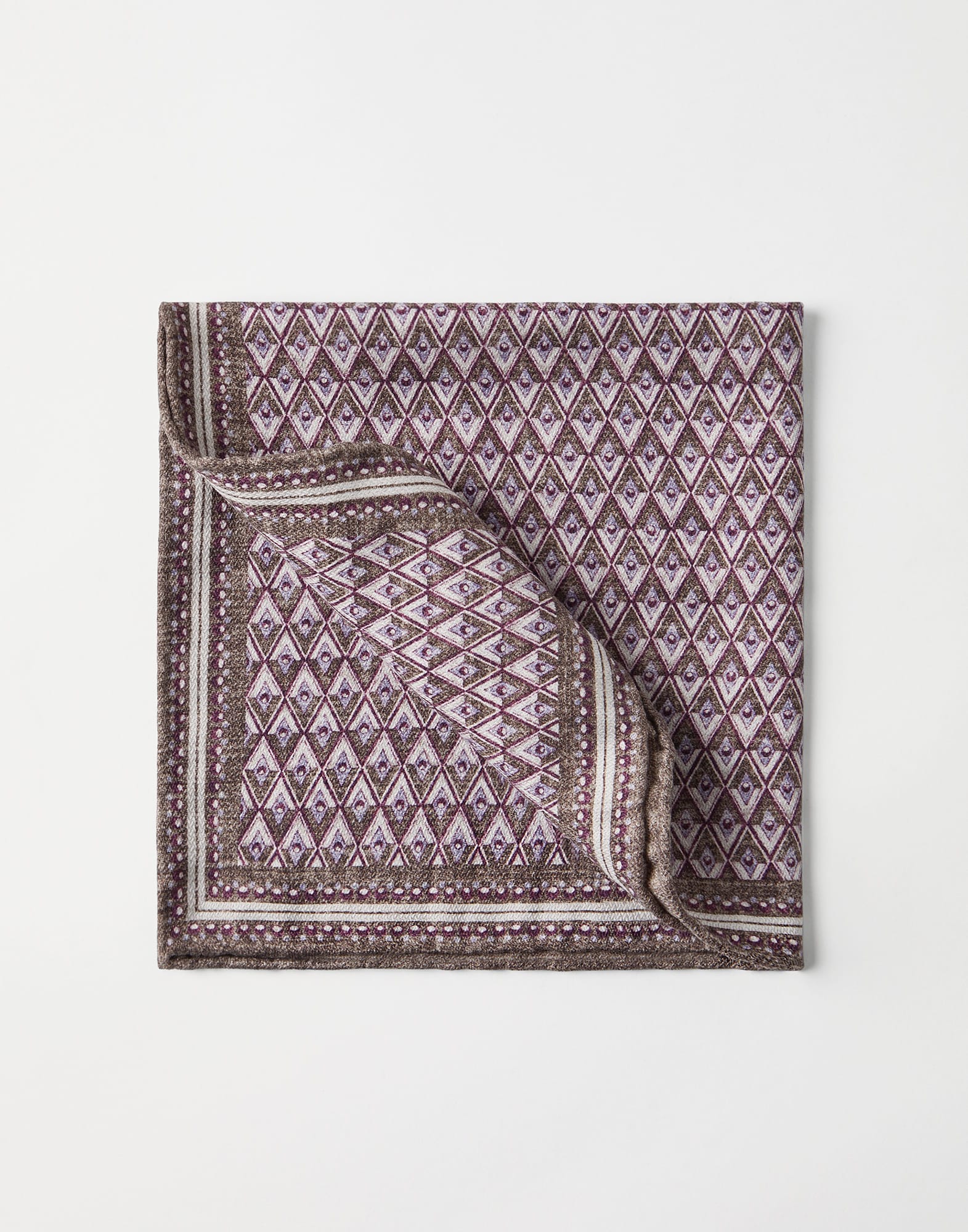 Silk pocket square Cigar Man - Brunello Cucinelli