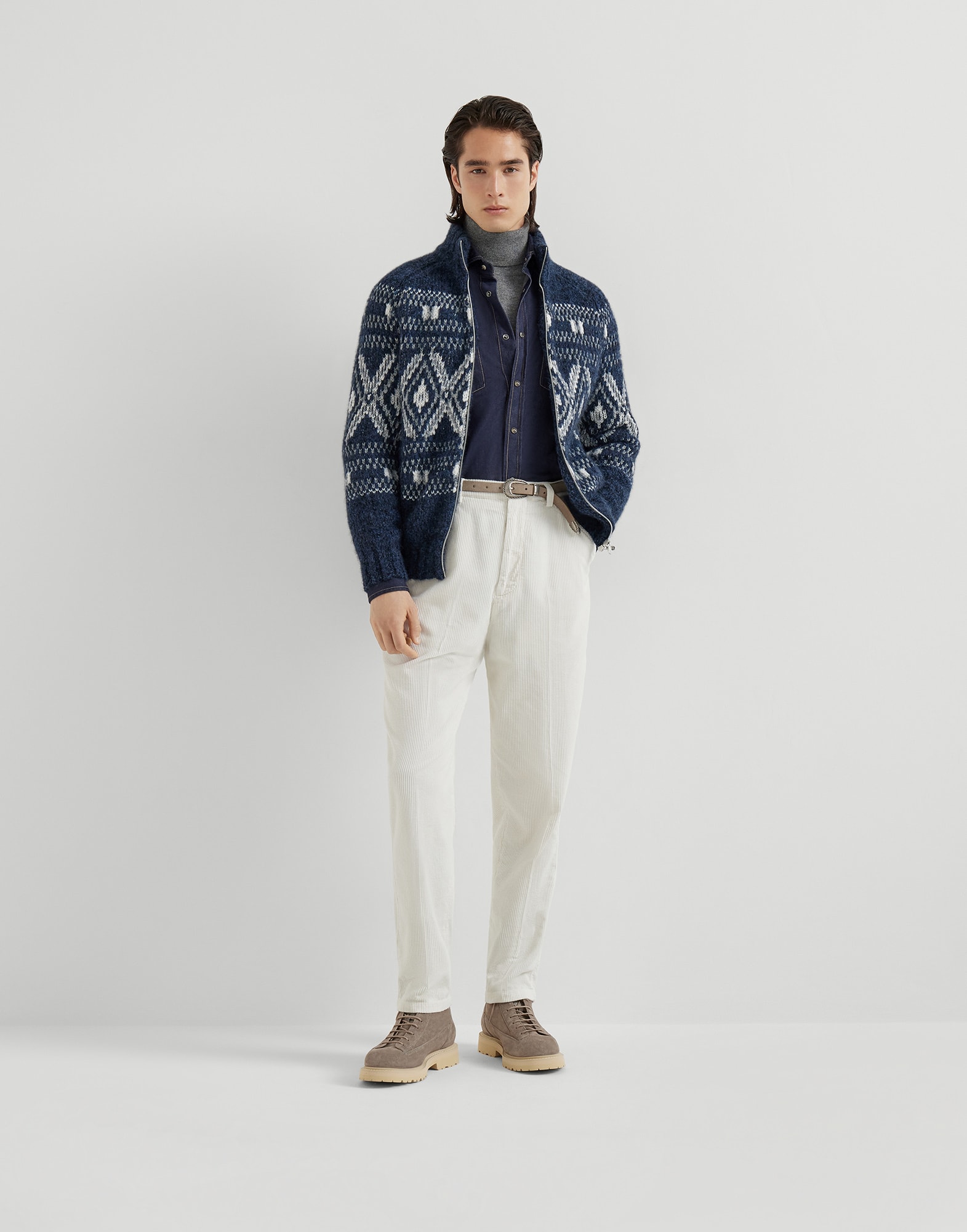 Zip-front Cardigan - Full look - View Full Screen
