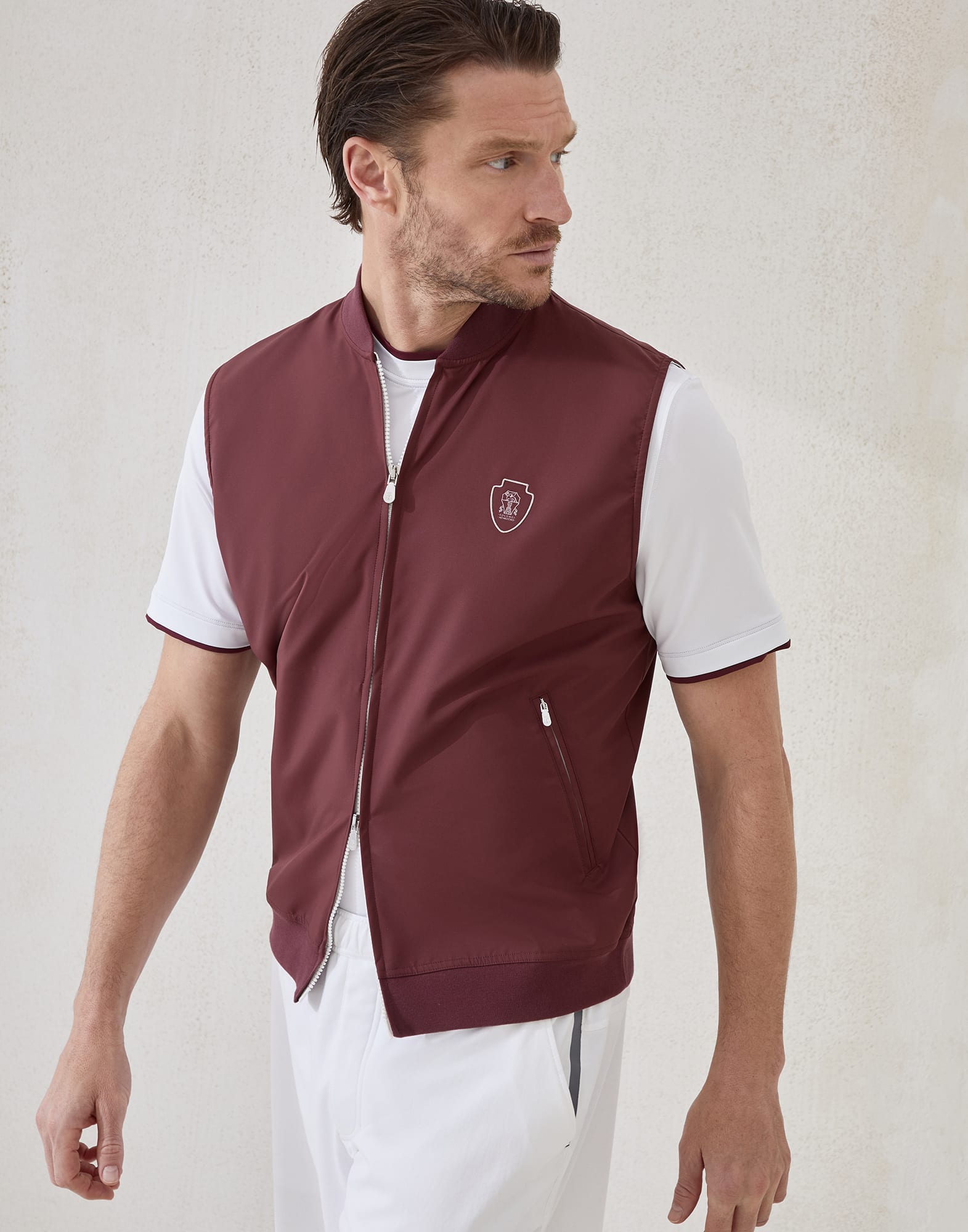 Nylon vest Amaranth Man - Brunello Cucinelli