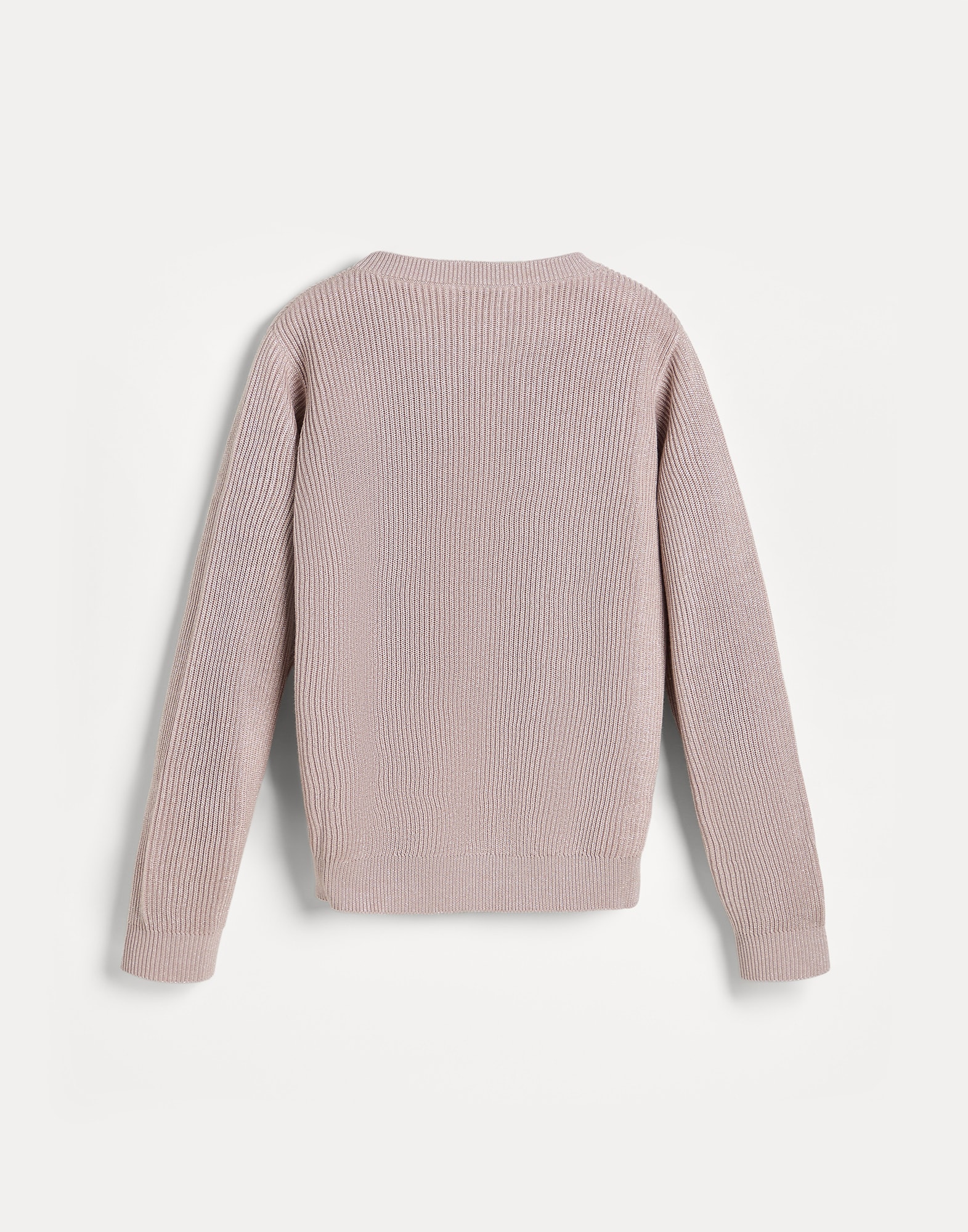 Sparkling cotton vanisé sweater Pink Girls - Brunello Cucinelli