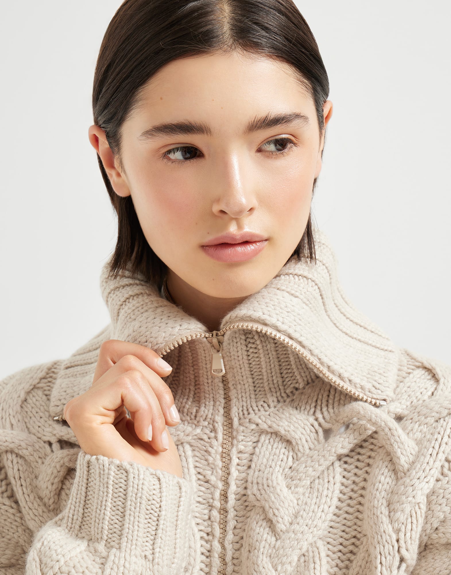 Zip-front Cardigan - Detail view - View Full Screen