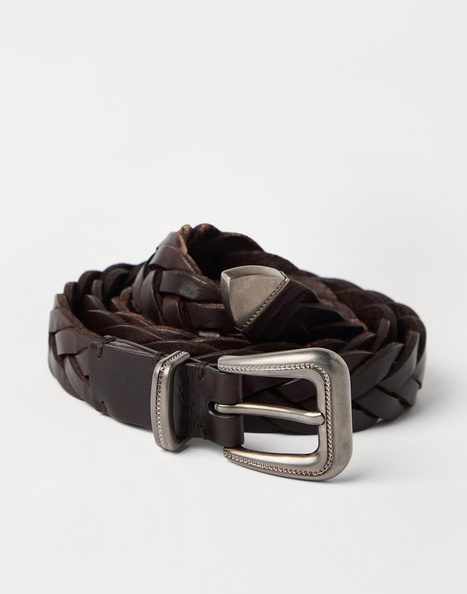 Braided belt for Woman in Rust Brown | Brunello Cucinelli Braided belt for Woman in Rust Brown | Brunello Cucinelli