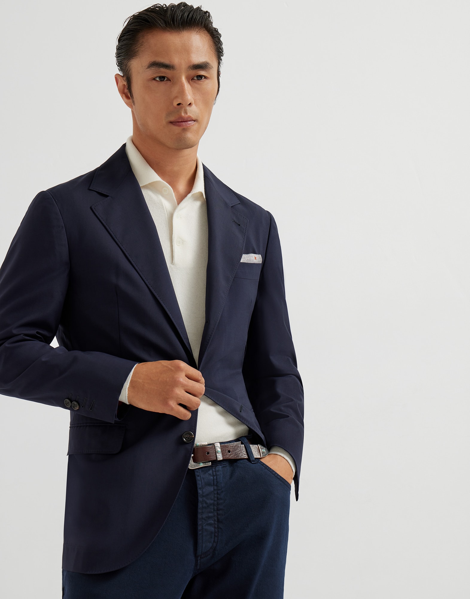 One-and-a-Half-Breasted Blazer - Front view - View Full Screen