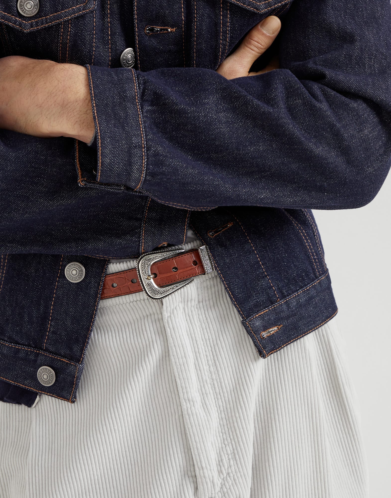 Alligator belt Leather Man - Brunello Cucinelli