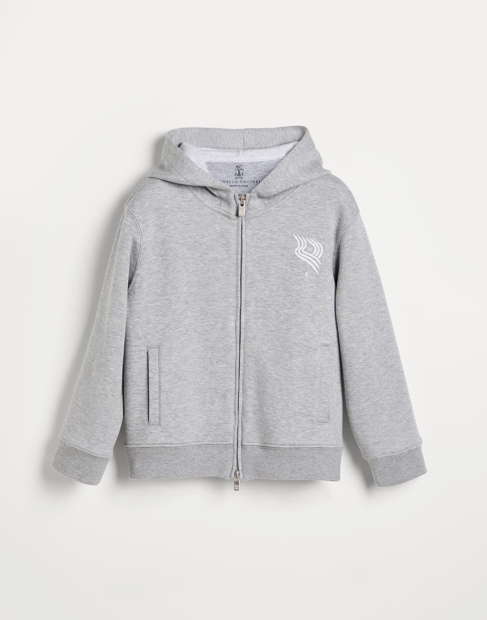 Topwear in felpa double Grigio Bambino - Brunello Cucinelli