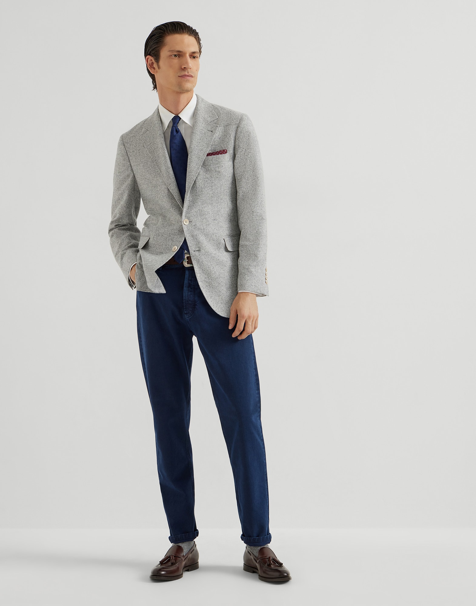 Denim Five-Pocket Trousers - Full look - View Full Screen