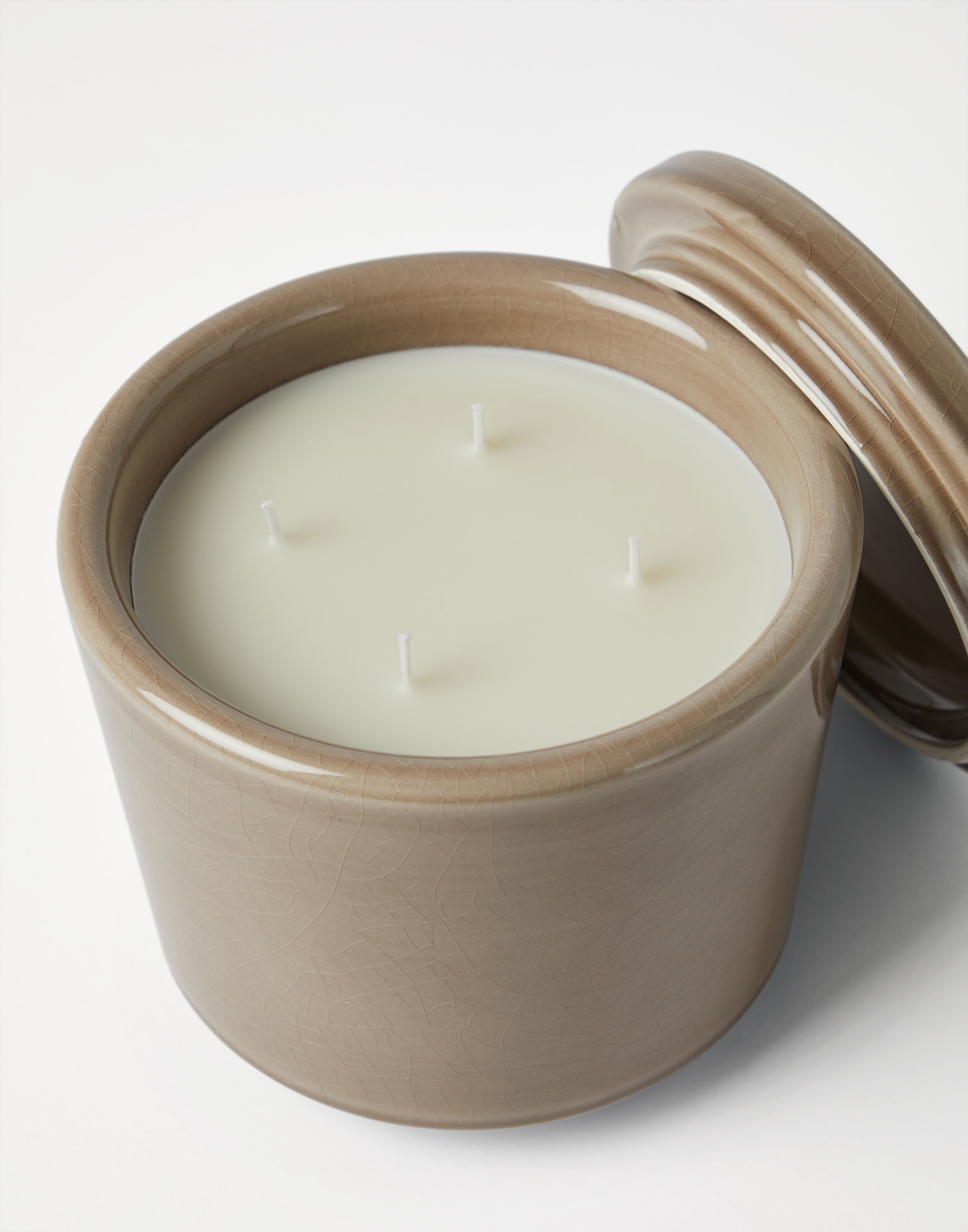 Maxi-bougie parfumée avec couvercle Marron Boue Lifestyle - Brunello Cucinelli