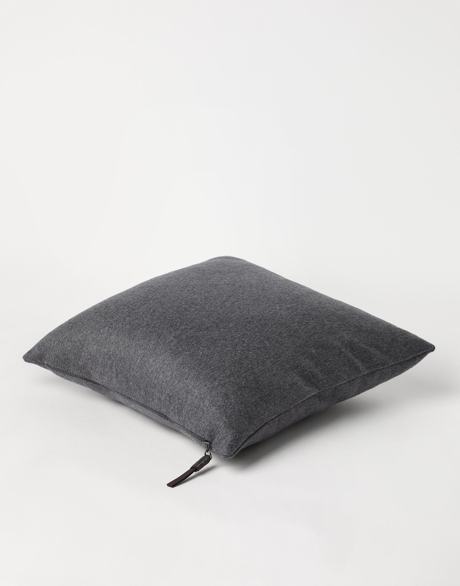 Cashmere beaver cloth large cushion Lead Lifestyle - Brunello Cucinelli