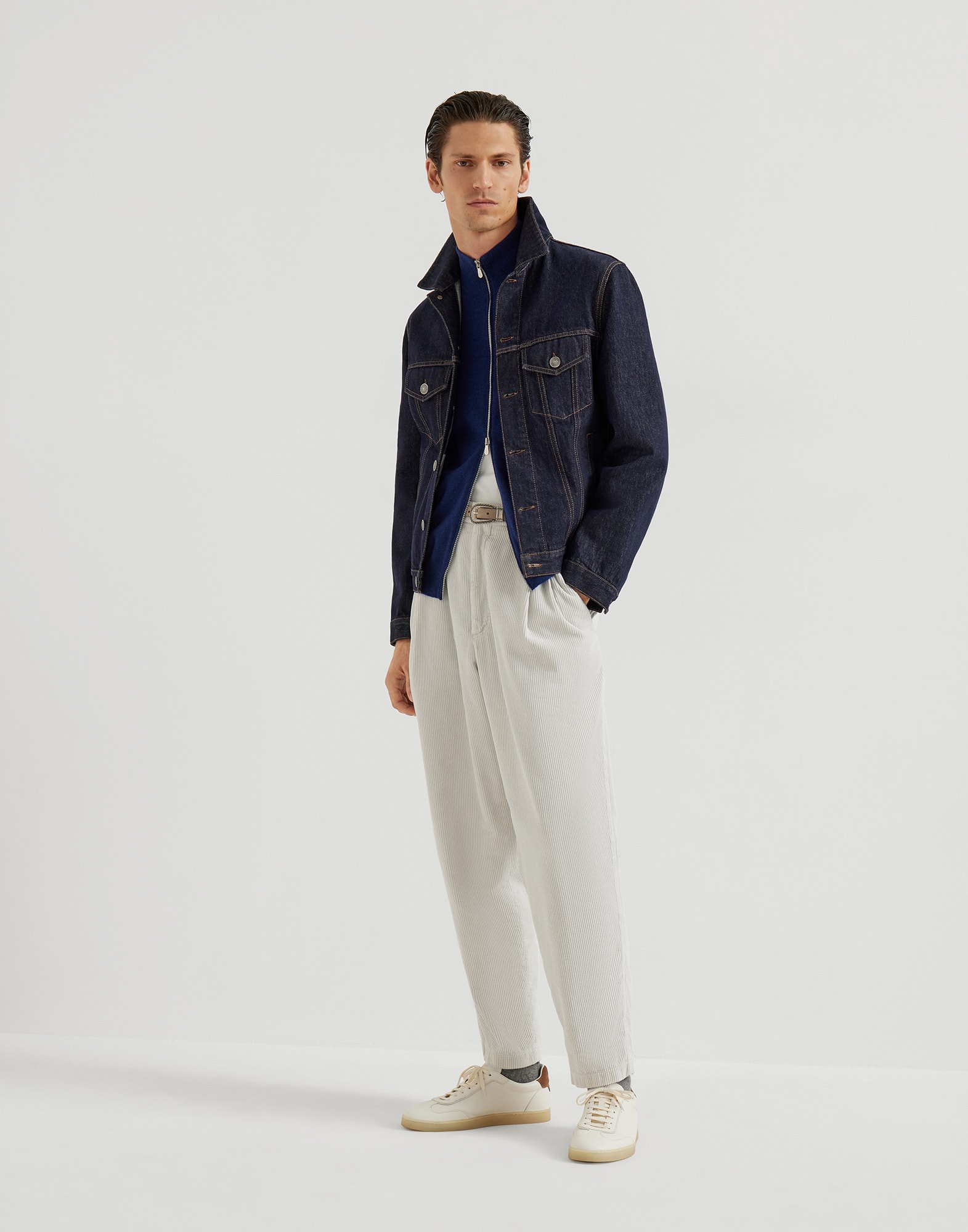 Zip-front Cardigan - Full look - View Full Screen