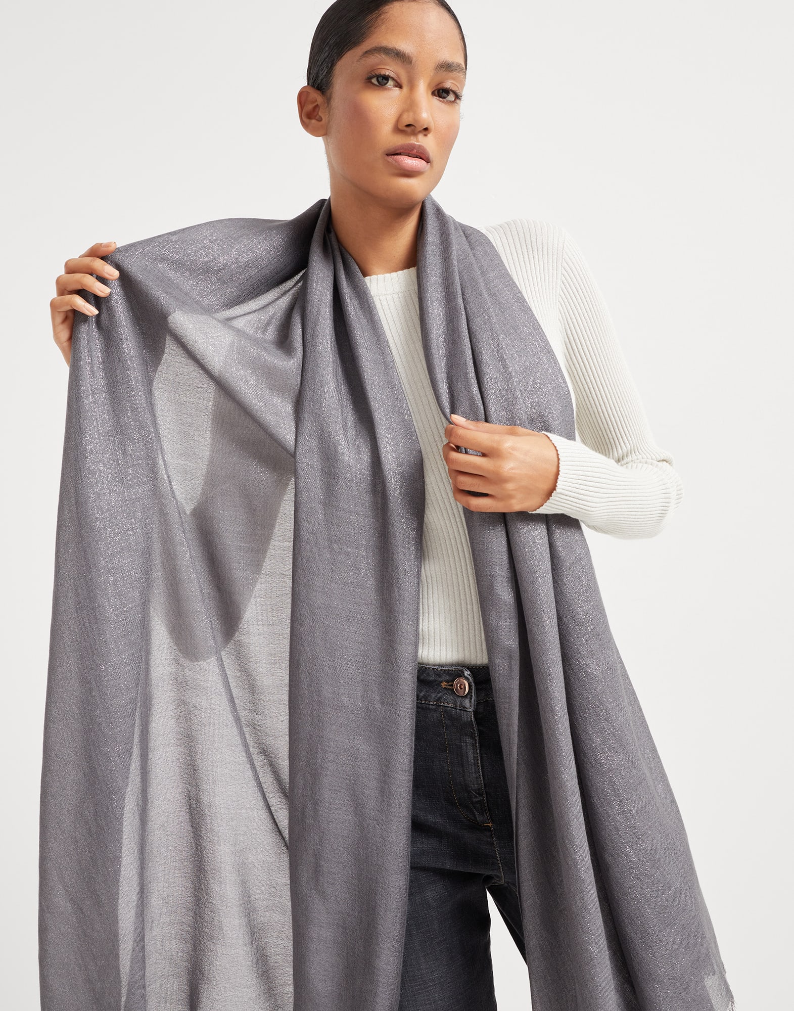 Sparkling scarf Panama Woman - Brunello Cucinelli