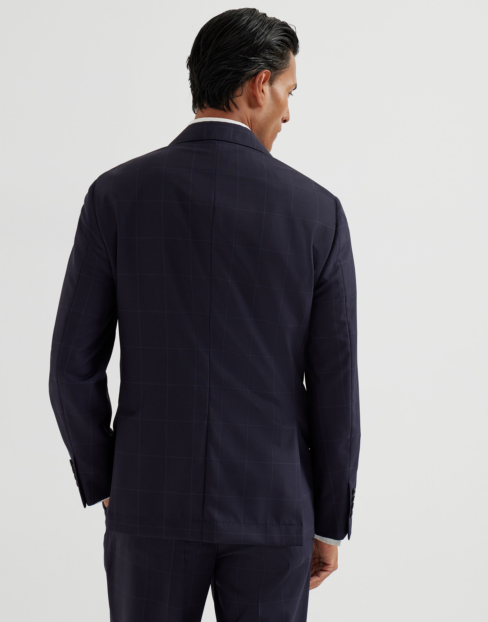 BRUNELLO CUCINELLI ジャケット　46 BRUNELLO CUCINELLI Sequin-embellished Prince of Wales