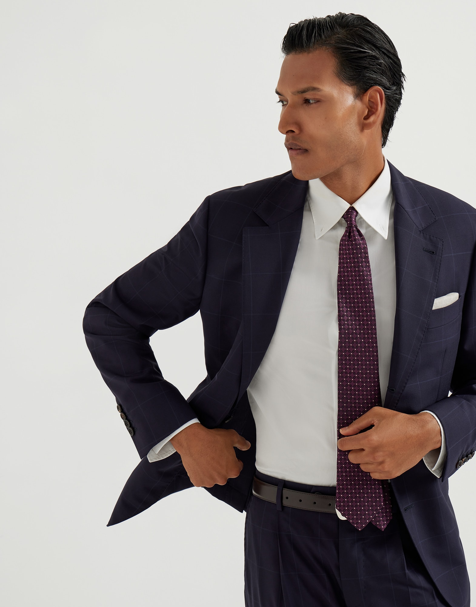 Virgin wool blazer for Man in Grey | Brunello Cucinelli