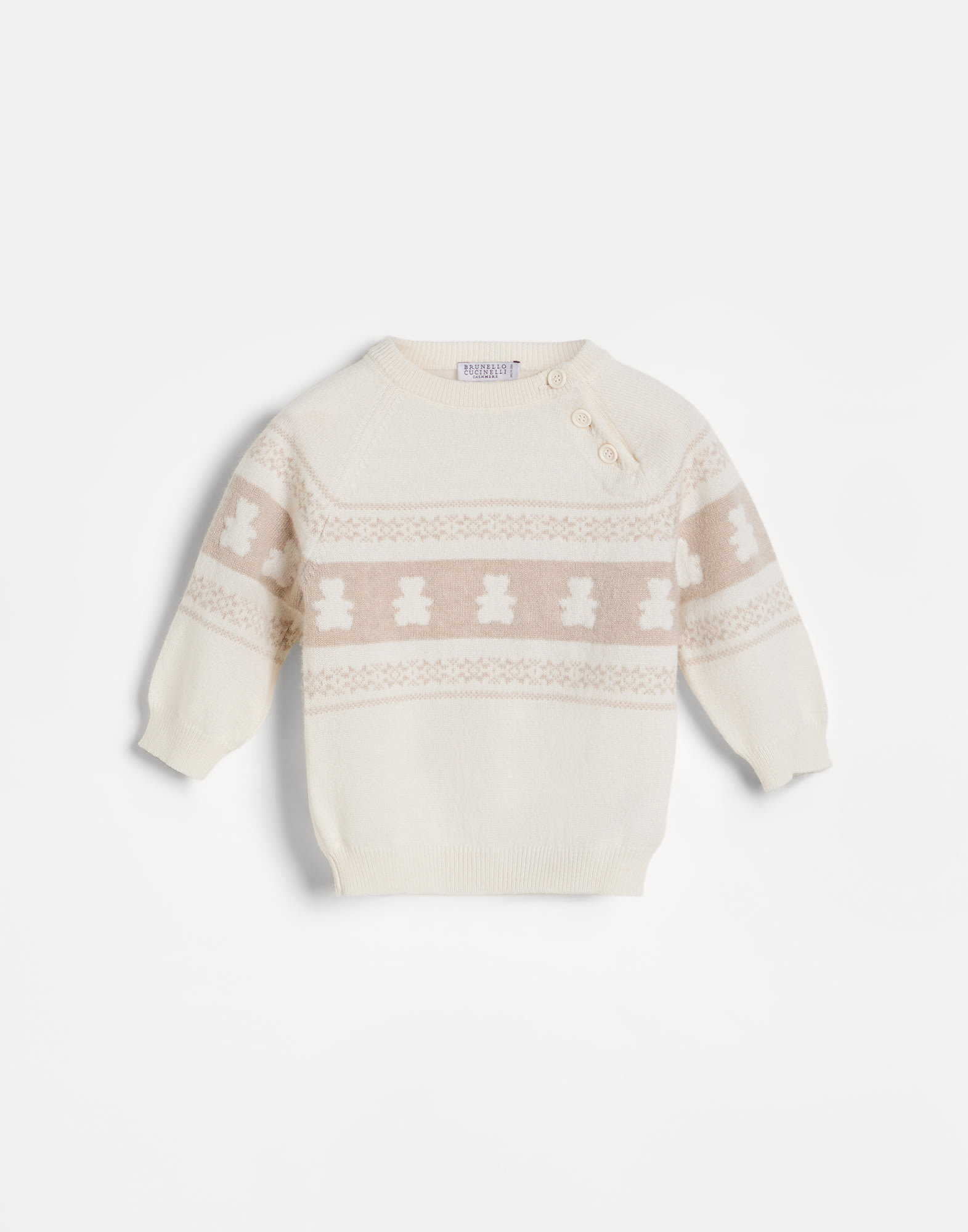 Maglia Baby Bernie in cashmere Beige Baby - Brunello Cucinelli