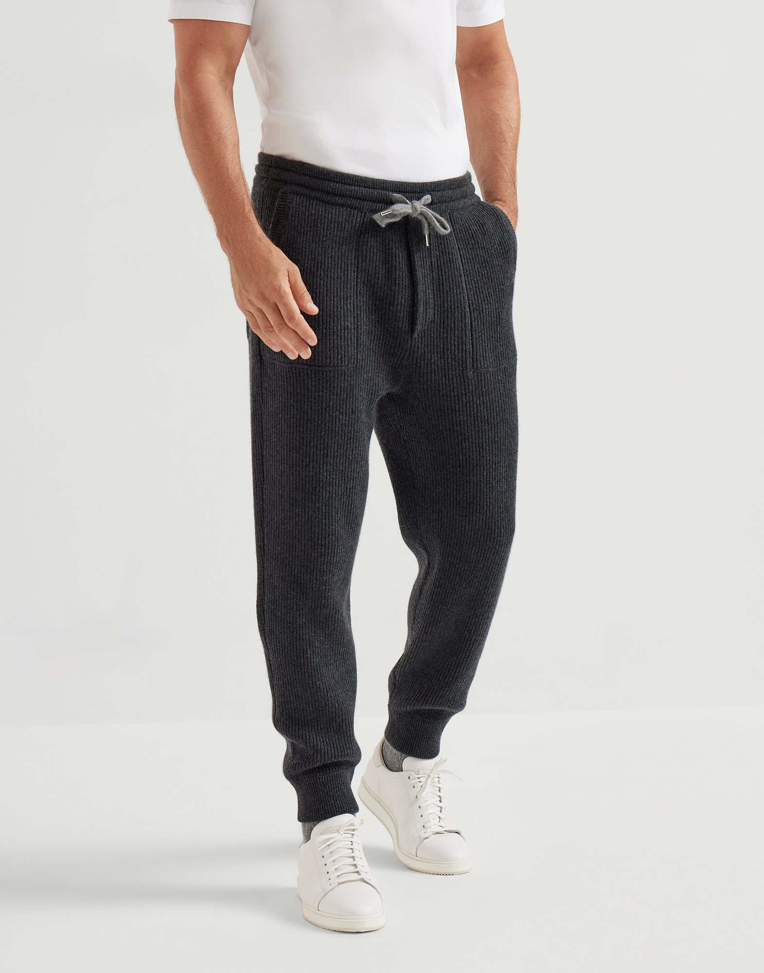 ニット ジョガーパンツ カーボン メンズ - Brunello Cucinelli