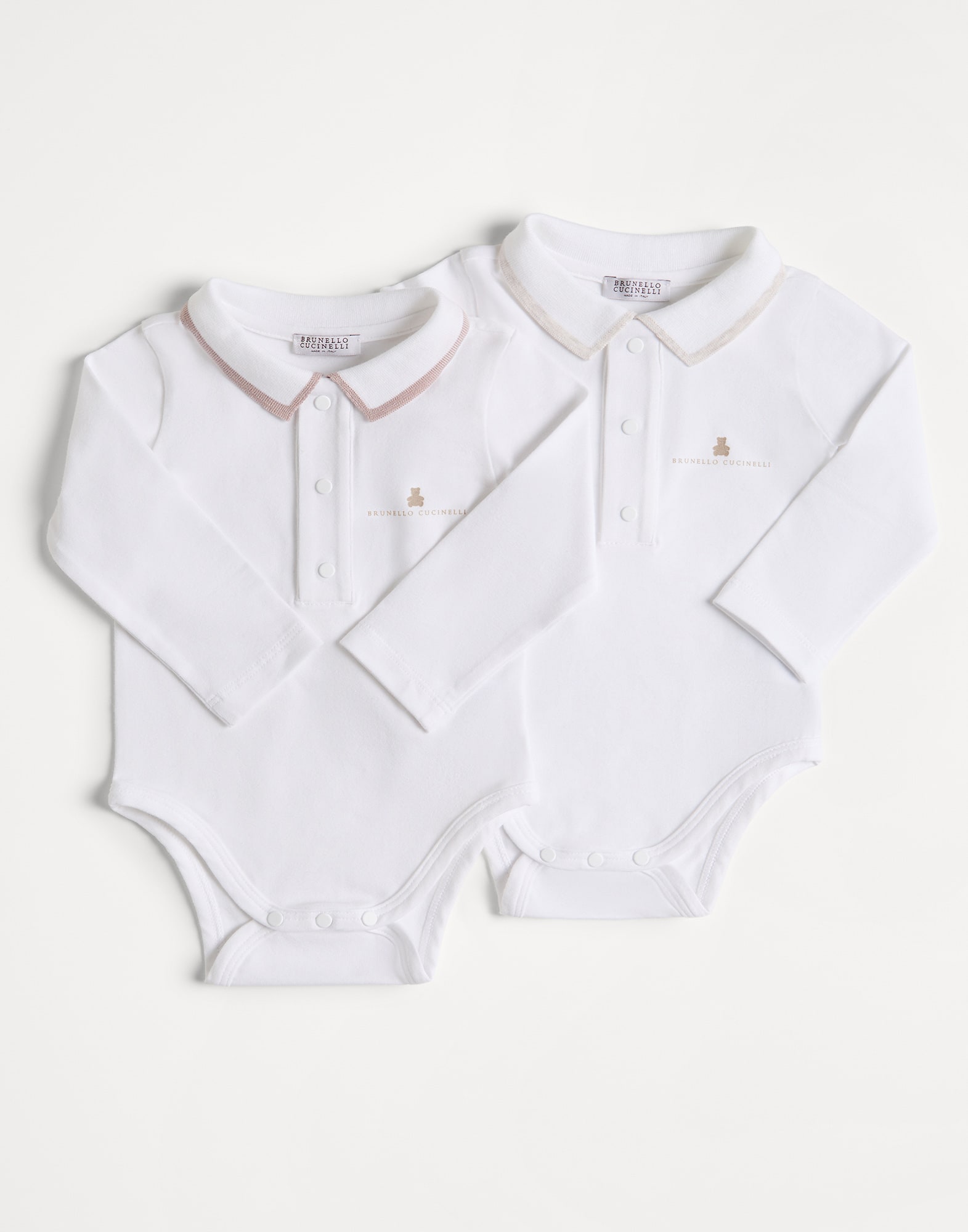Long sleeve Baby Bernie bodysuit Pink Baby - Brunello Cucinelli