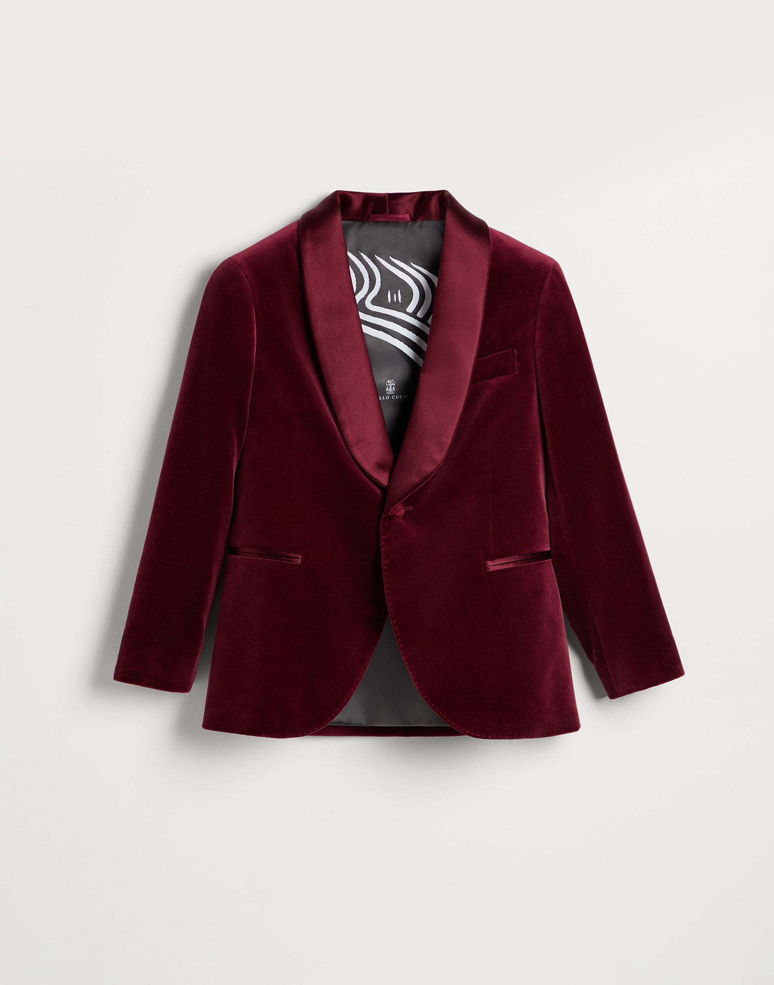 Giacca Smoking Bordeaux Bambino - Brunello Cucinelli