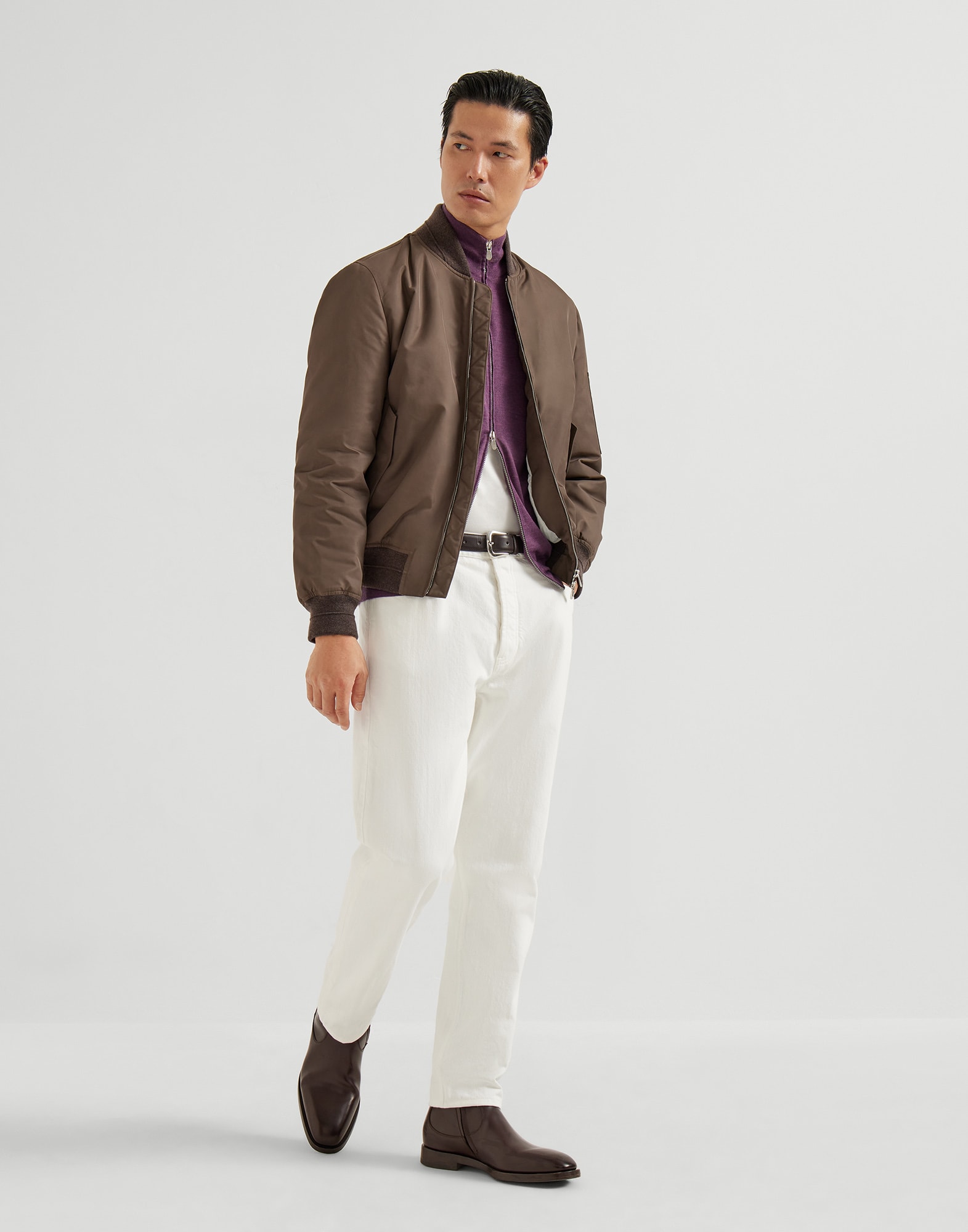 Zip-front Cardigan - Full look - View Full Screen