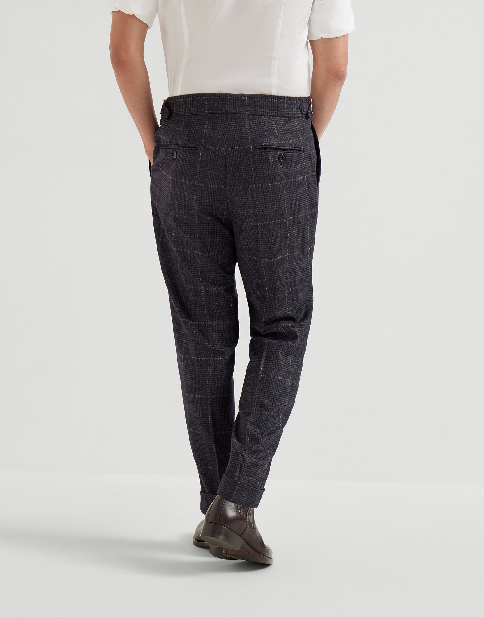 打褶裤 - 背面视角 - 正面观看 - 全屏观看