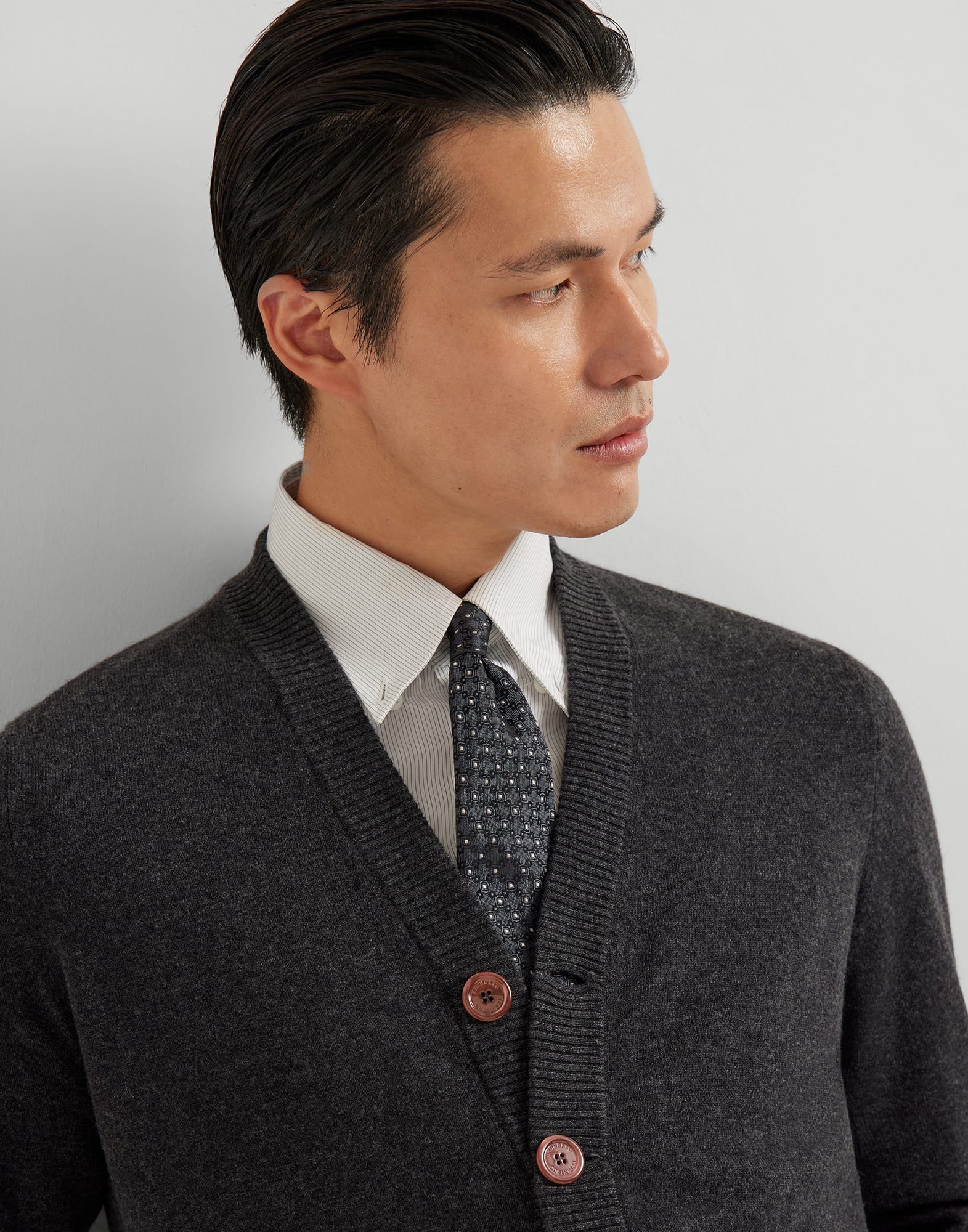 Button-front Cardigan - Detail view - View Full Screen