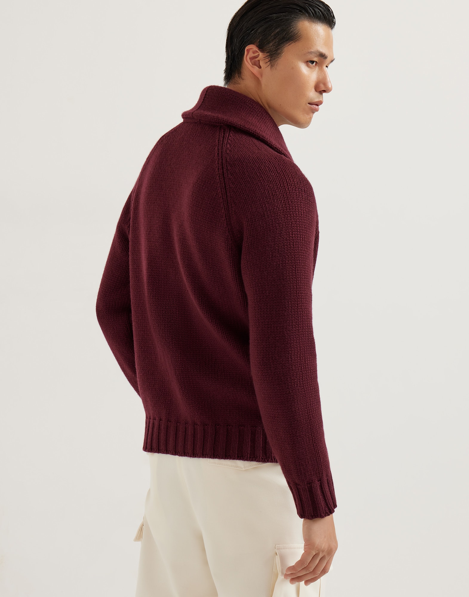 Button-front Cardigan - Back view - View Full Screen
