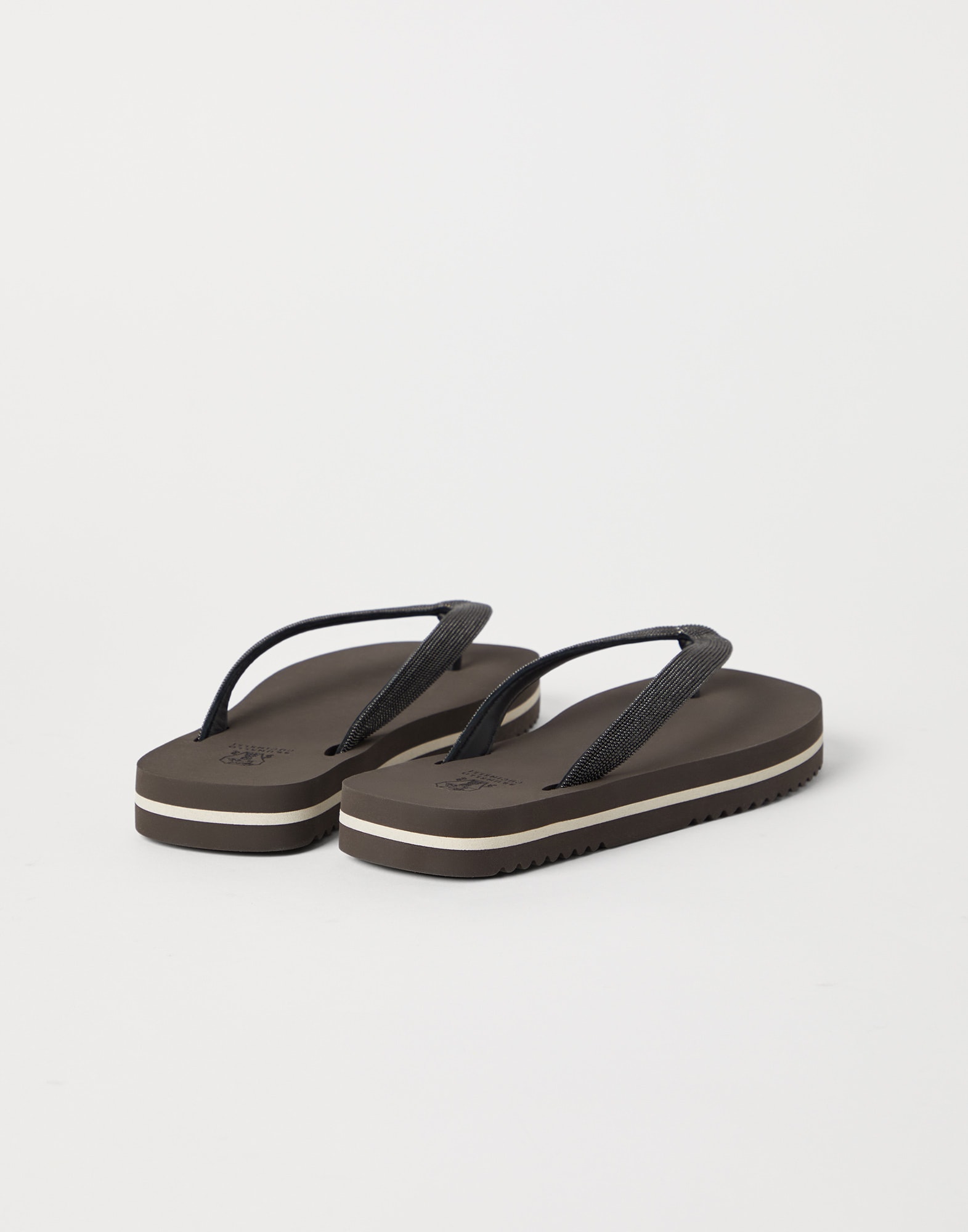 Precious flip flops Rust Brown Lifestyle - Brunello Cucinelli