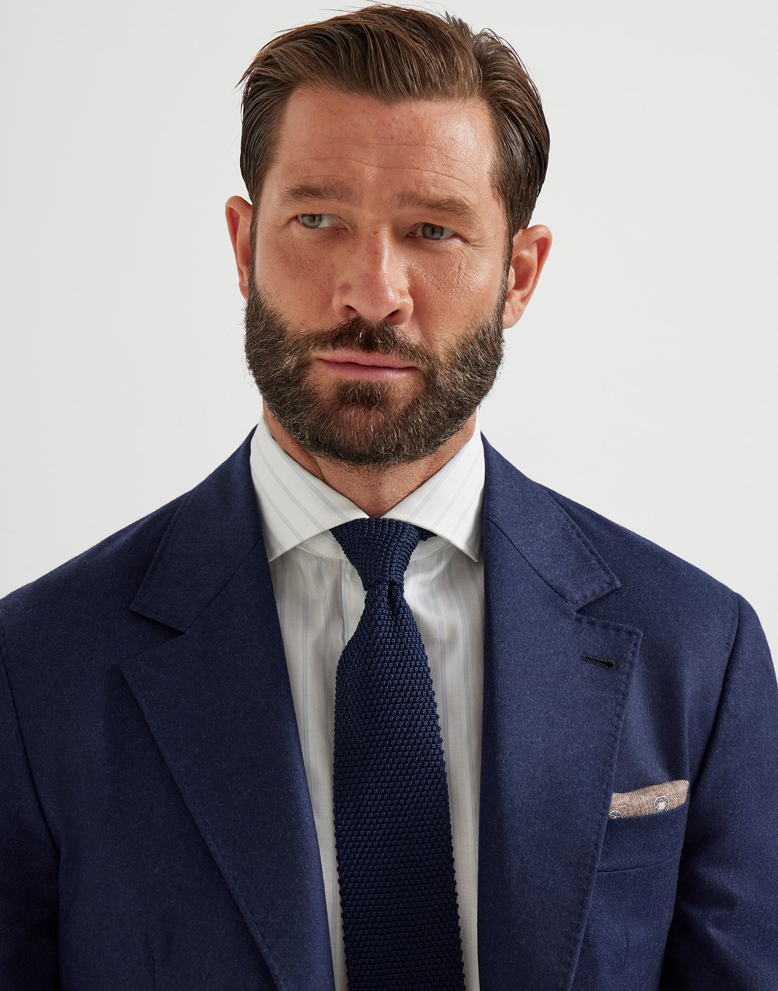 メンズ 向け ホワイト ニットネクタイ | Brunello Cucinelli メンズ 向け ホワイト ニットネクタイ | Brunello Cucinelli