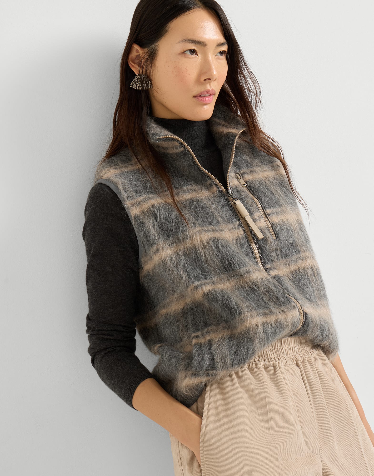 Zip-front Cardigan - Editorial view - View Full Screen