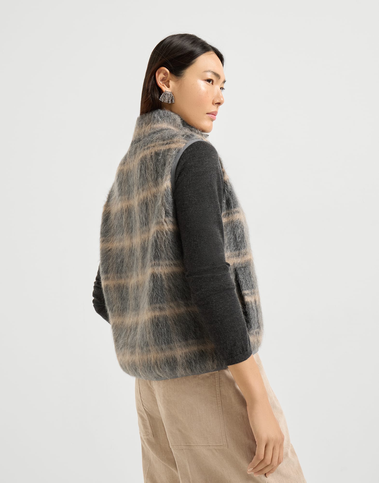 Zip-front Cardigan - Back view - View Full Screen