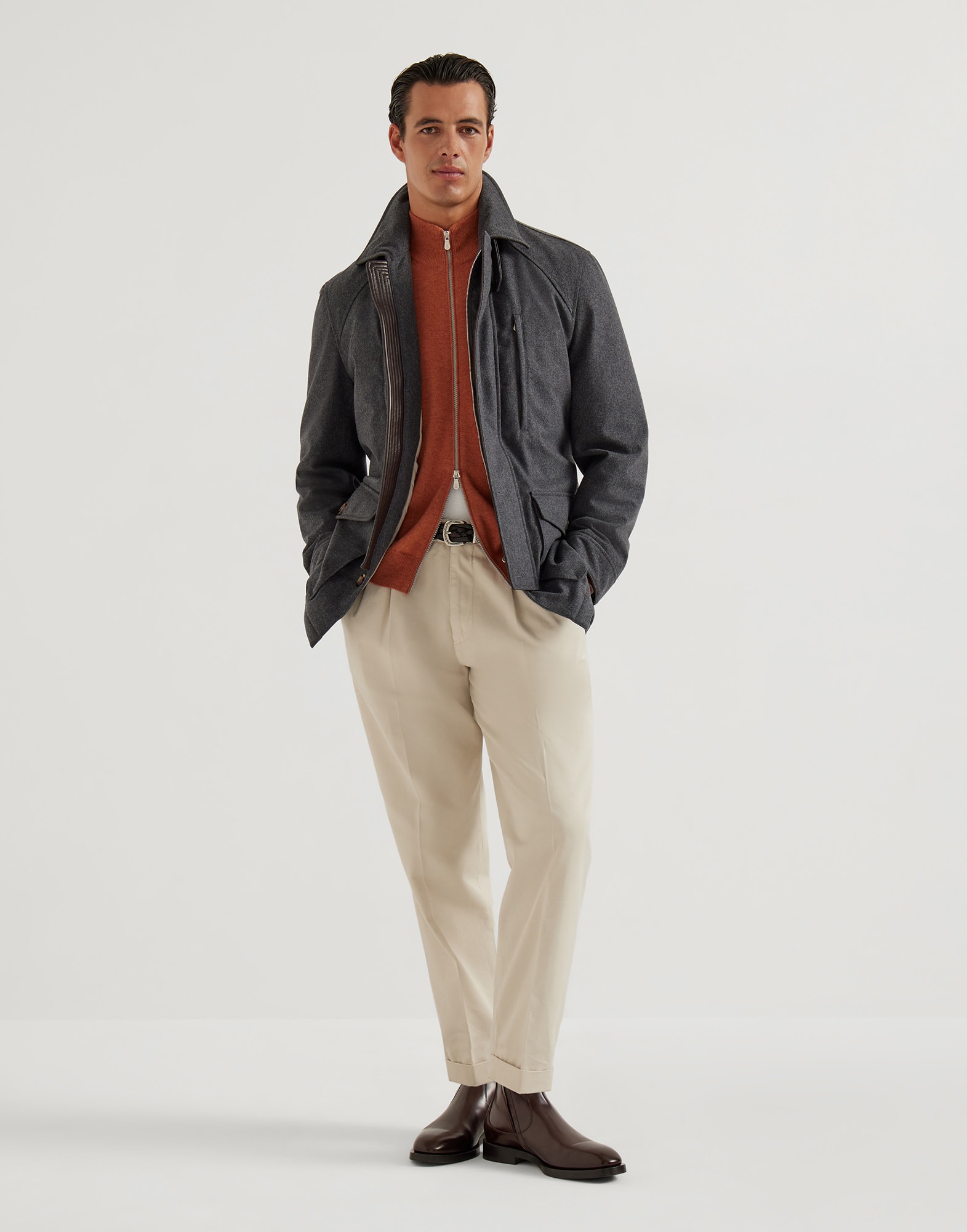 Zip-front Cardigan - Full look - View Full Screen