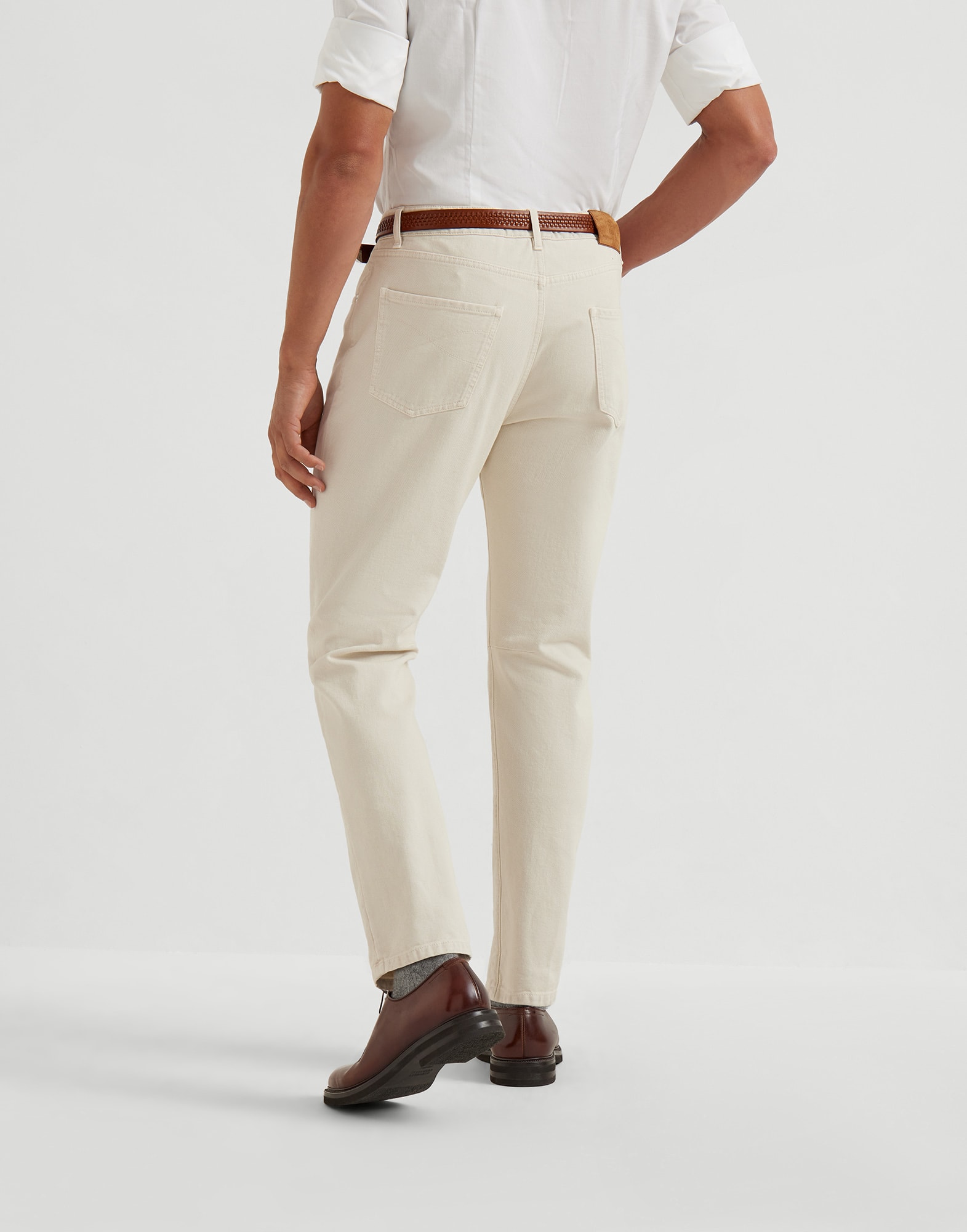 Denim Five-Pocket Trousers - Back view - View Full Screen