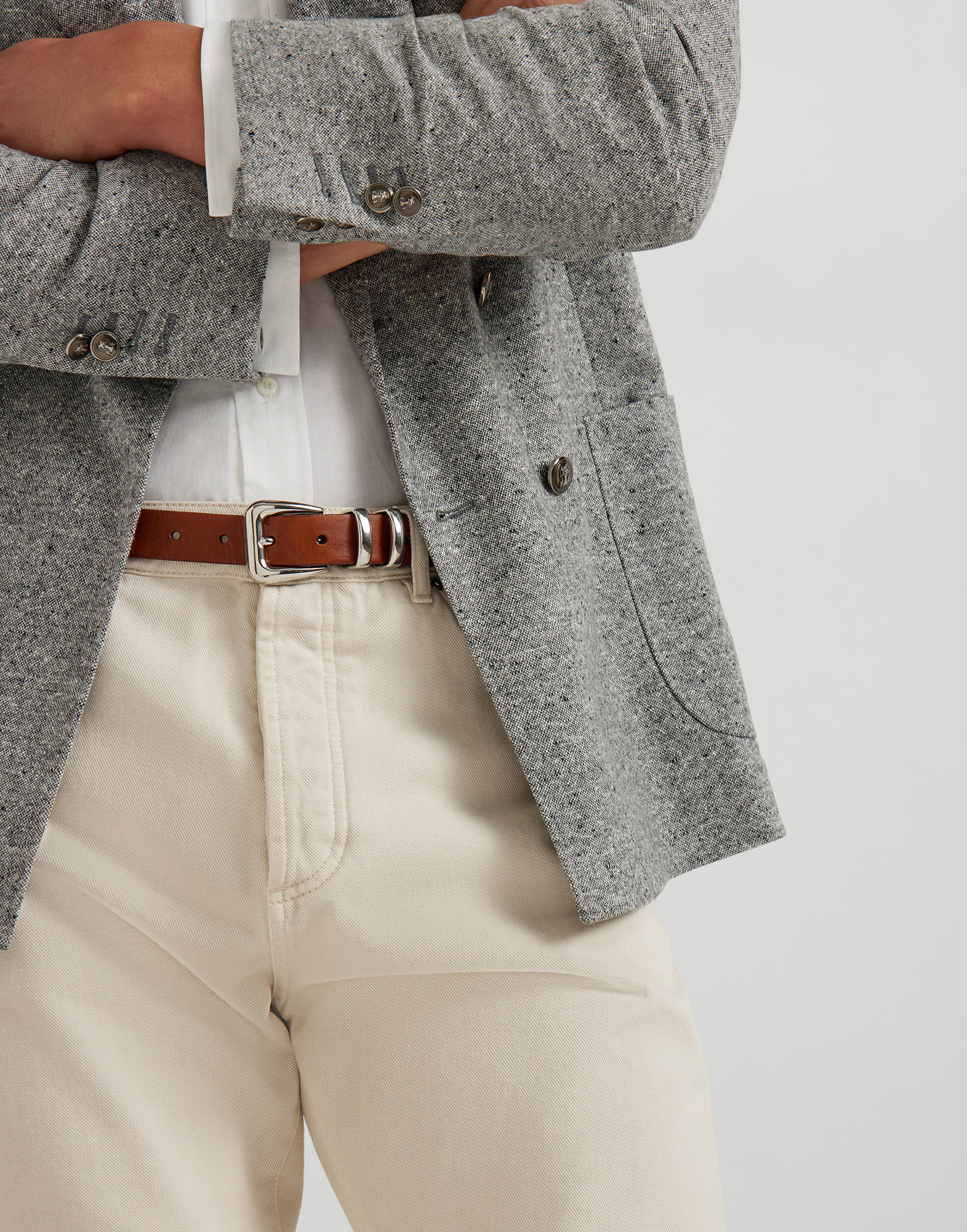 Denim Five-Pocket Trousers - Detail view - View Full Screen