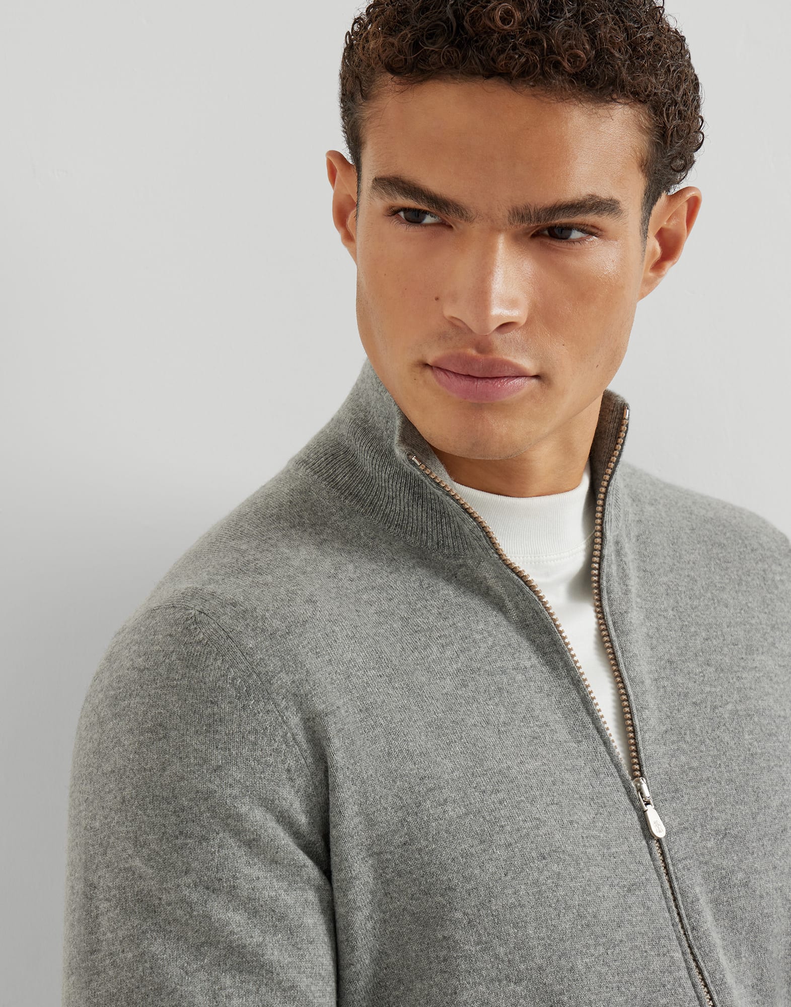 Zip-front Cardigan - Detail view - View Full Screen